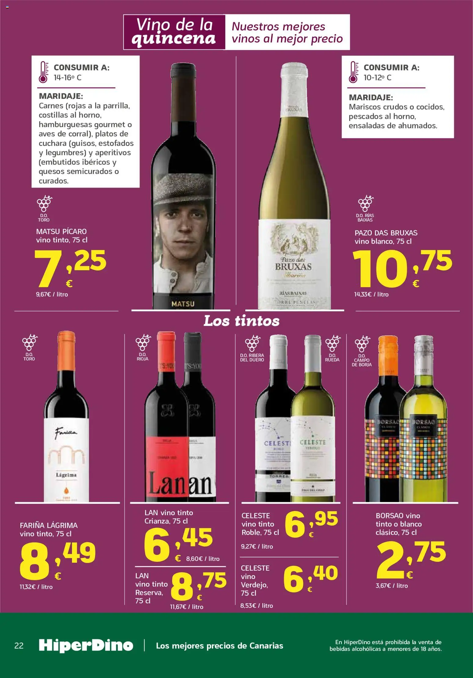 HiperDino folleto │ válido desde el 23/06/2026 | Página: 22 | Productos: Vino, Νυχτικό