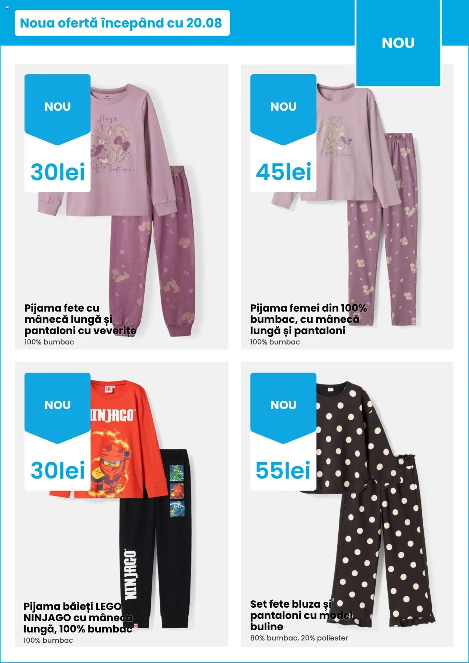Noul catalog Pepco – valabil de la 20.08.2026 | Pagină: 5 | Produse: LEGO, Pijamă, Bluză, Pantaloni