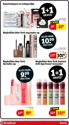 Maybelline New York Instant Anti Age Eraser Concealer, Maybelline New York Instant Anti Age Eraser Concealer - Voorbeeld van een folder van Kruidvat, geldig van 09.06.2026 | Pagina: 17 | Producten: Kan, Concealer, Gel, Mascara