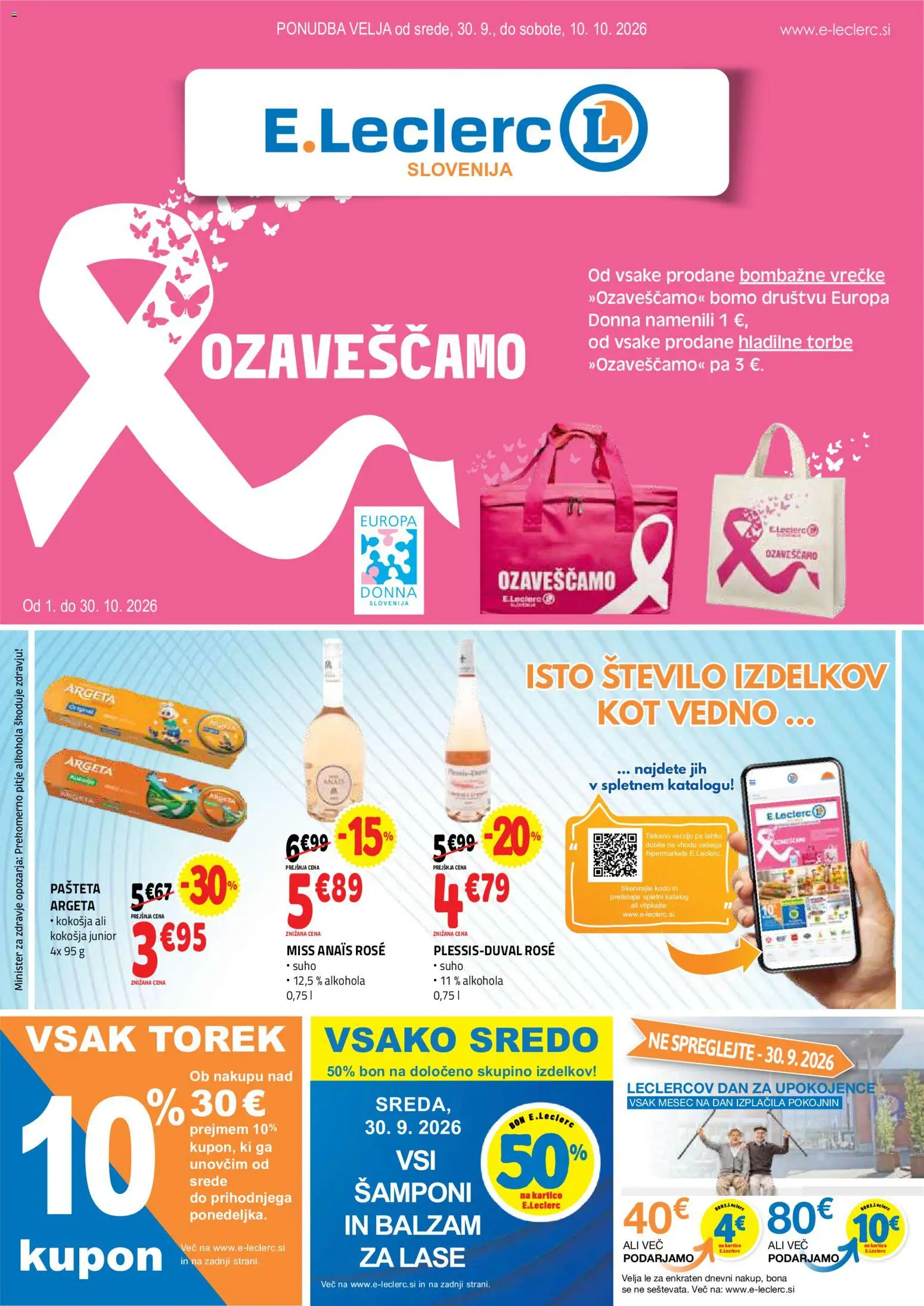Novi E.leclerc katalog ponudbe – veljaven od 30.09.2026 | Stran: 1 | Izdelki: Pašteta