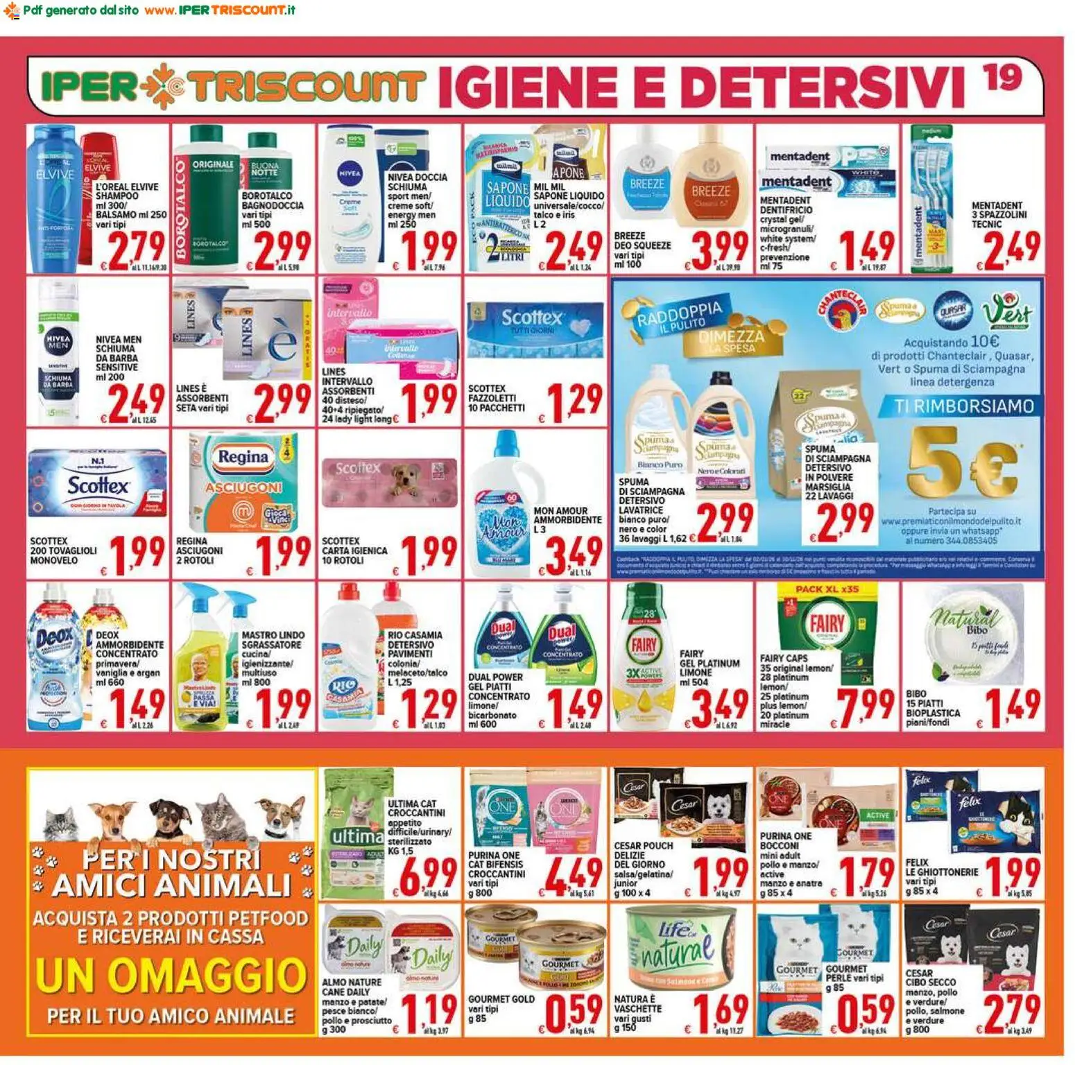 Volantino Ipertriscount del 14/10/2026 | Pagina: 19 | Prodotti: Vaniglia, Dentifricio, Bicarbonato, Doccia
