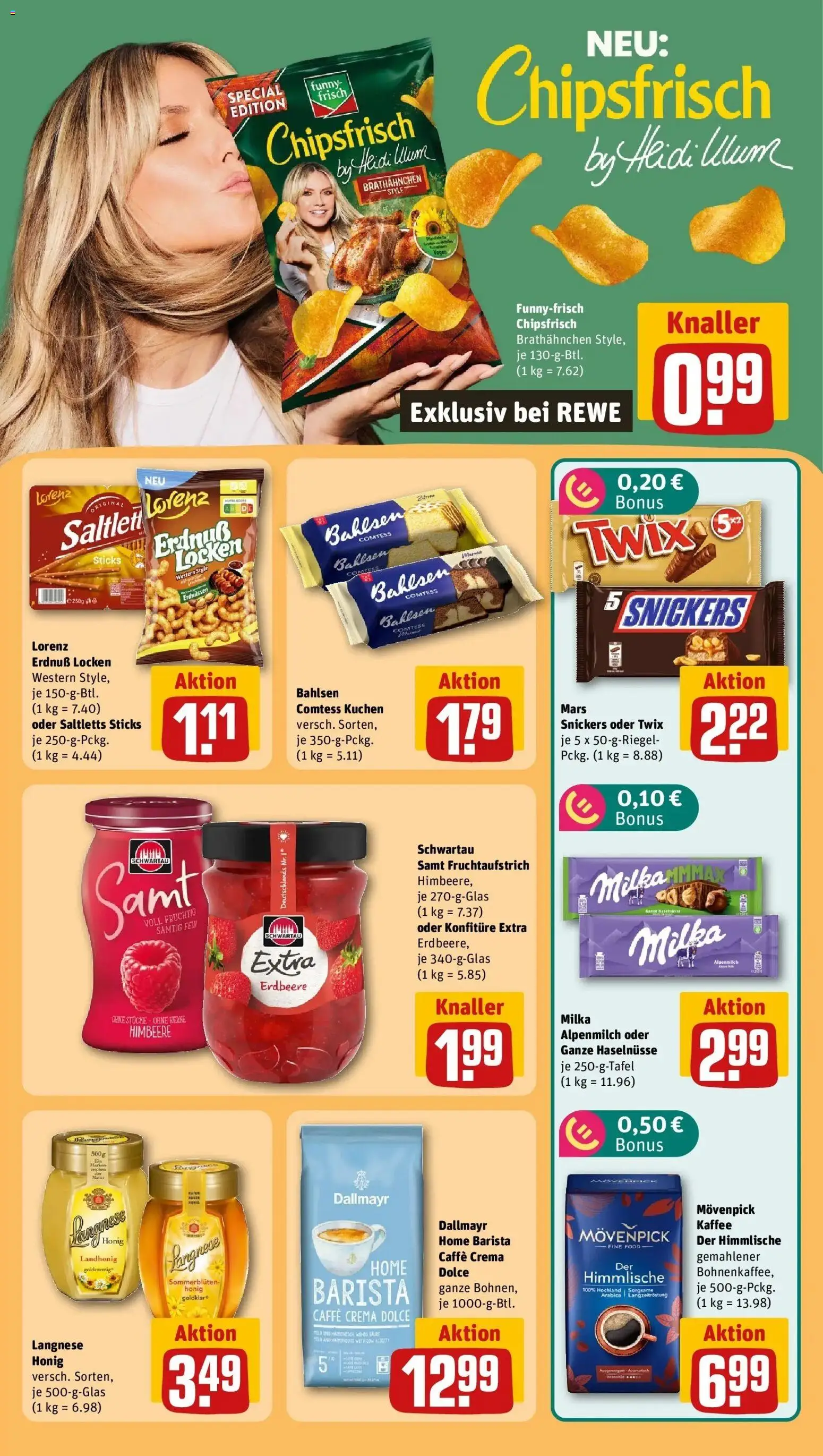 Rewe Prospekt München – gültig ab 27.07.2026 | Seite: 23 | Produkte: Langnese, Milka, Twix, Movenpick kaffee