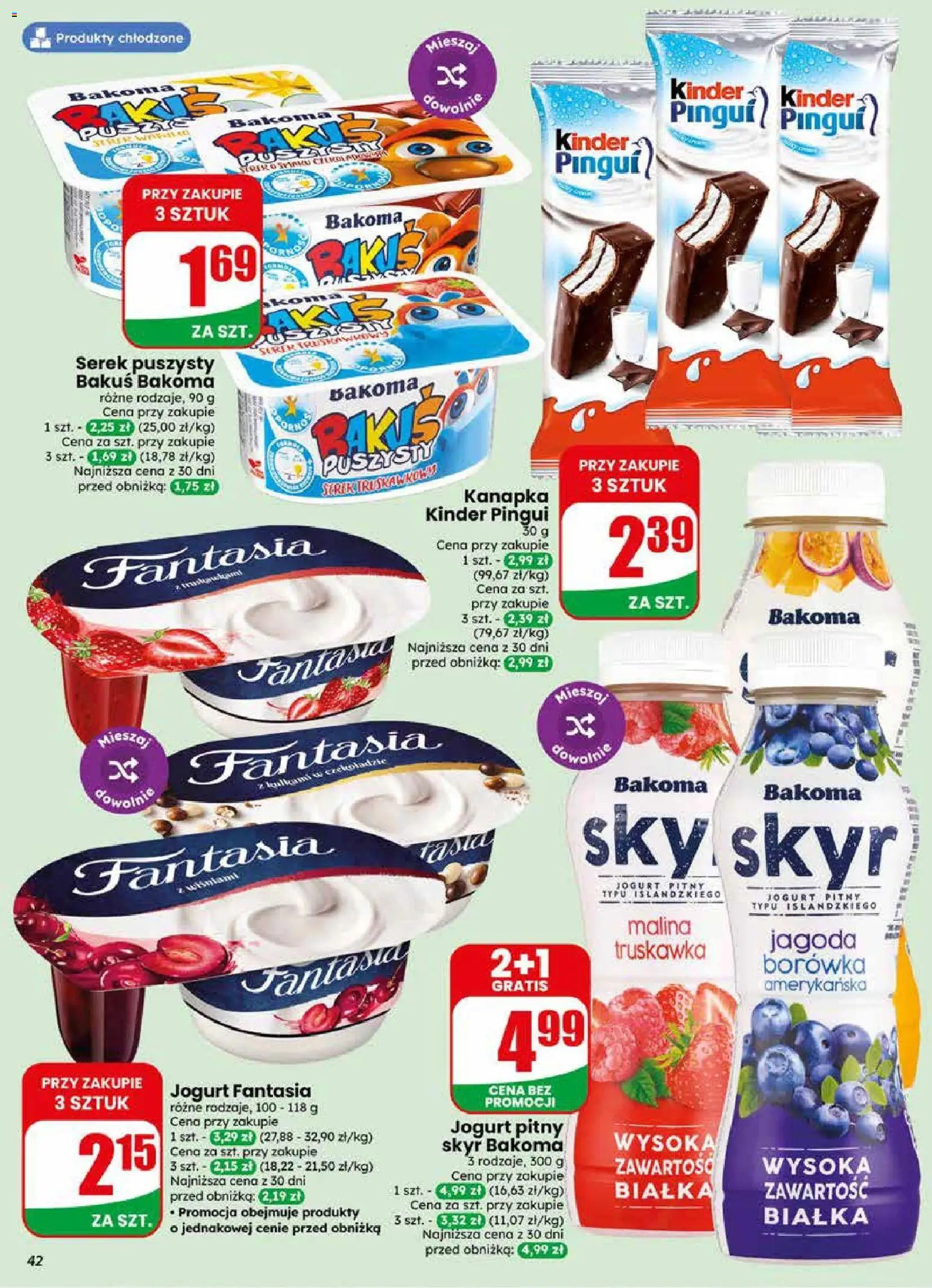 Dino gazetka od 27.05.2026 | Strona: 42 | Produkty: Malina, Serek, Jogurt pitny, Jogurt
