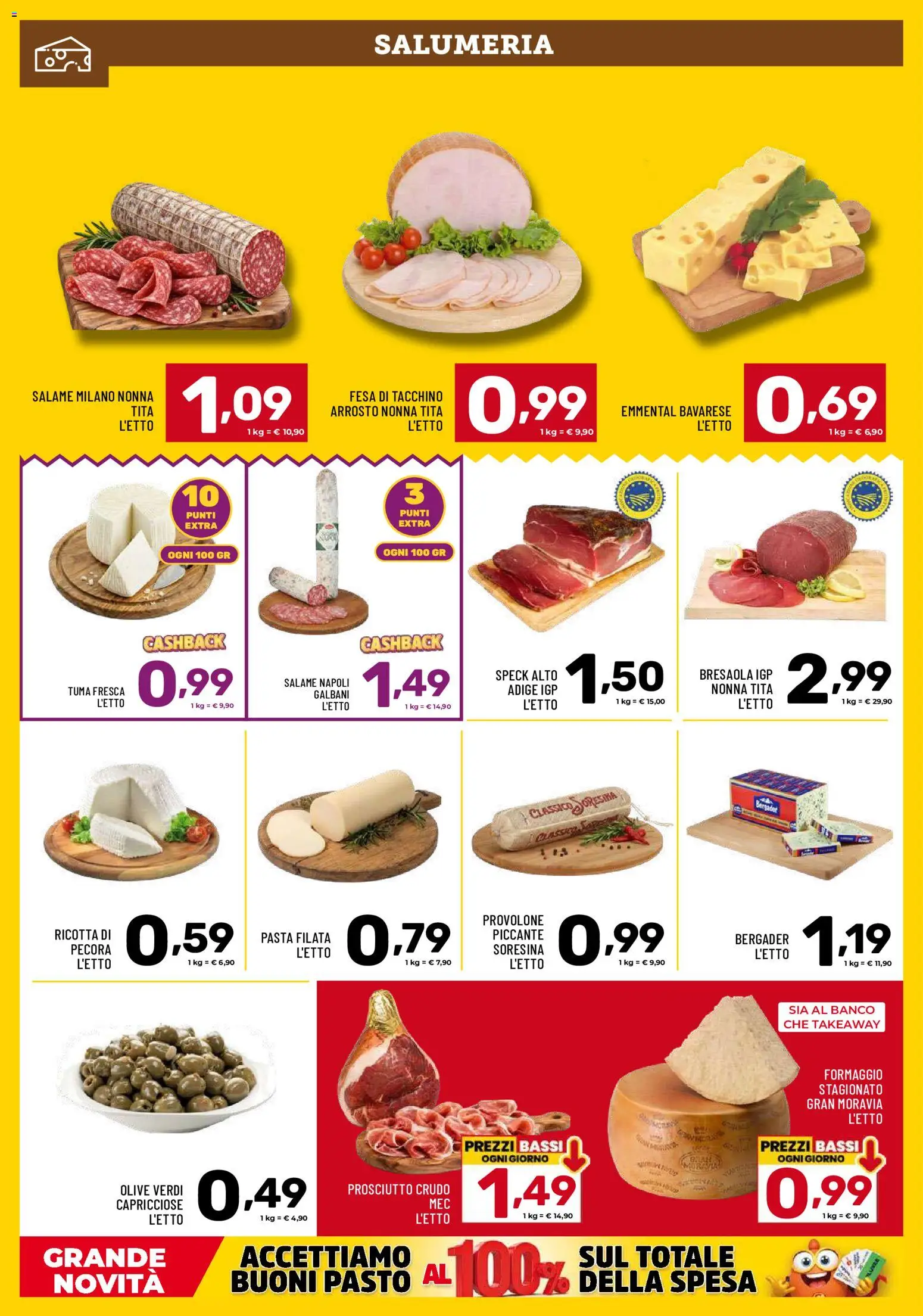 Volantino Il Centesimo del 13/10/2026 | Pagina: 2 | Prodotti: Arrosto, Prosciutto Crudo, Salame, Bresaola