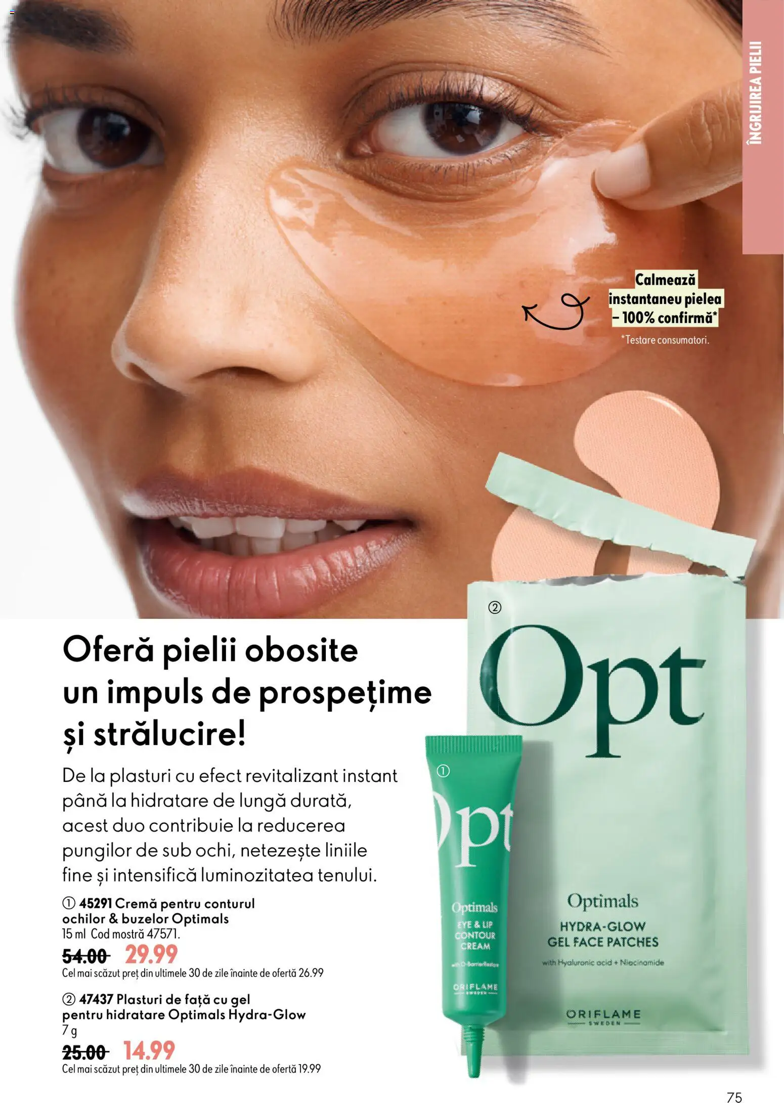 Noul catalog Oriflame – valabil de la 09.09.2026 | Pagină: 75 | Produse: Plasturi, Cremă
