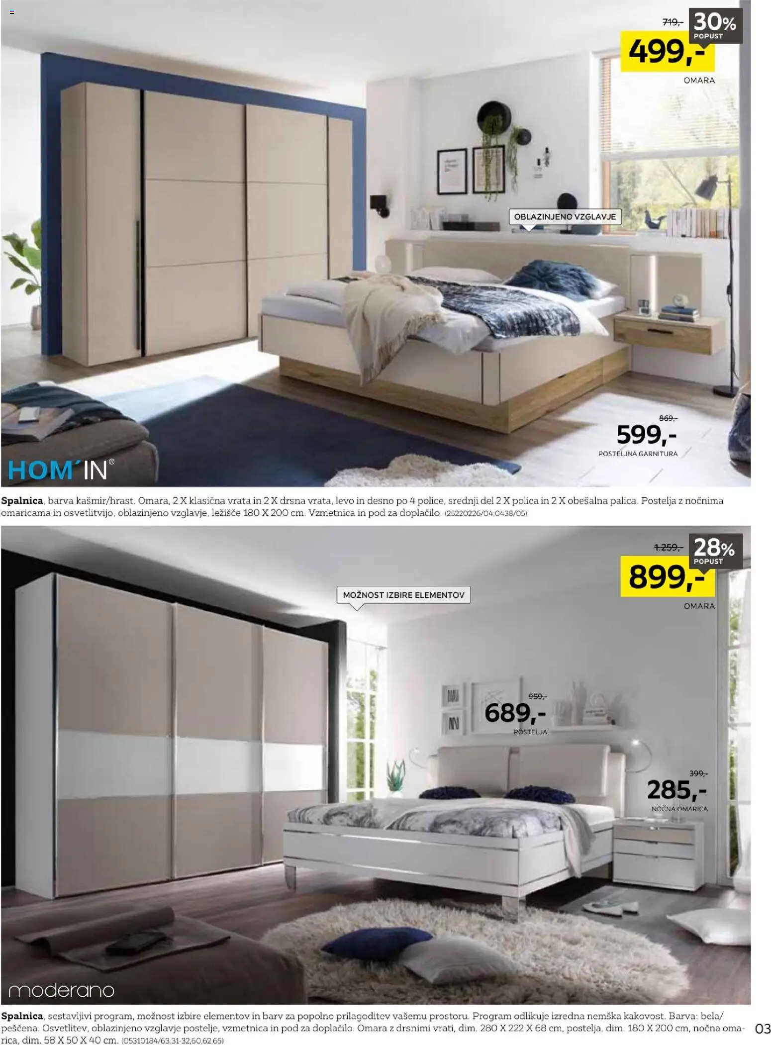 Novi XXXL Lesnina katalog ponudbe – veljaven od 18.08.2026 | Stran: 3 | Izdelki: Omara, Nocna omarica, Vrata, Omarica