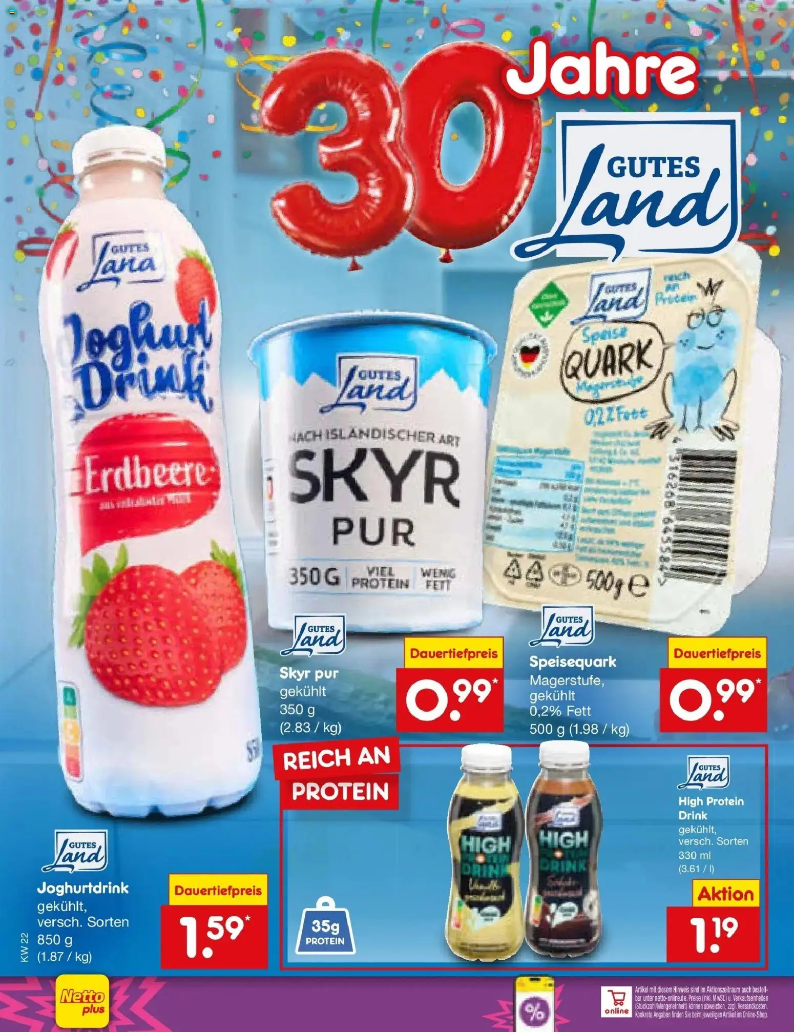 Netto Marken-Discount Prospekt Bonn – gültig ab 26.05.2026 | Seite: 14 | Produkte: Quark, Joghurt, Skyr, Speisequark