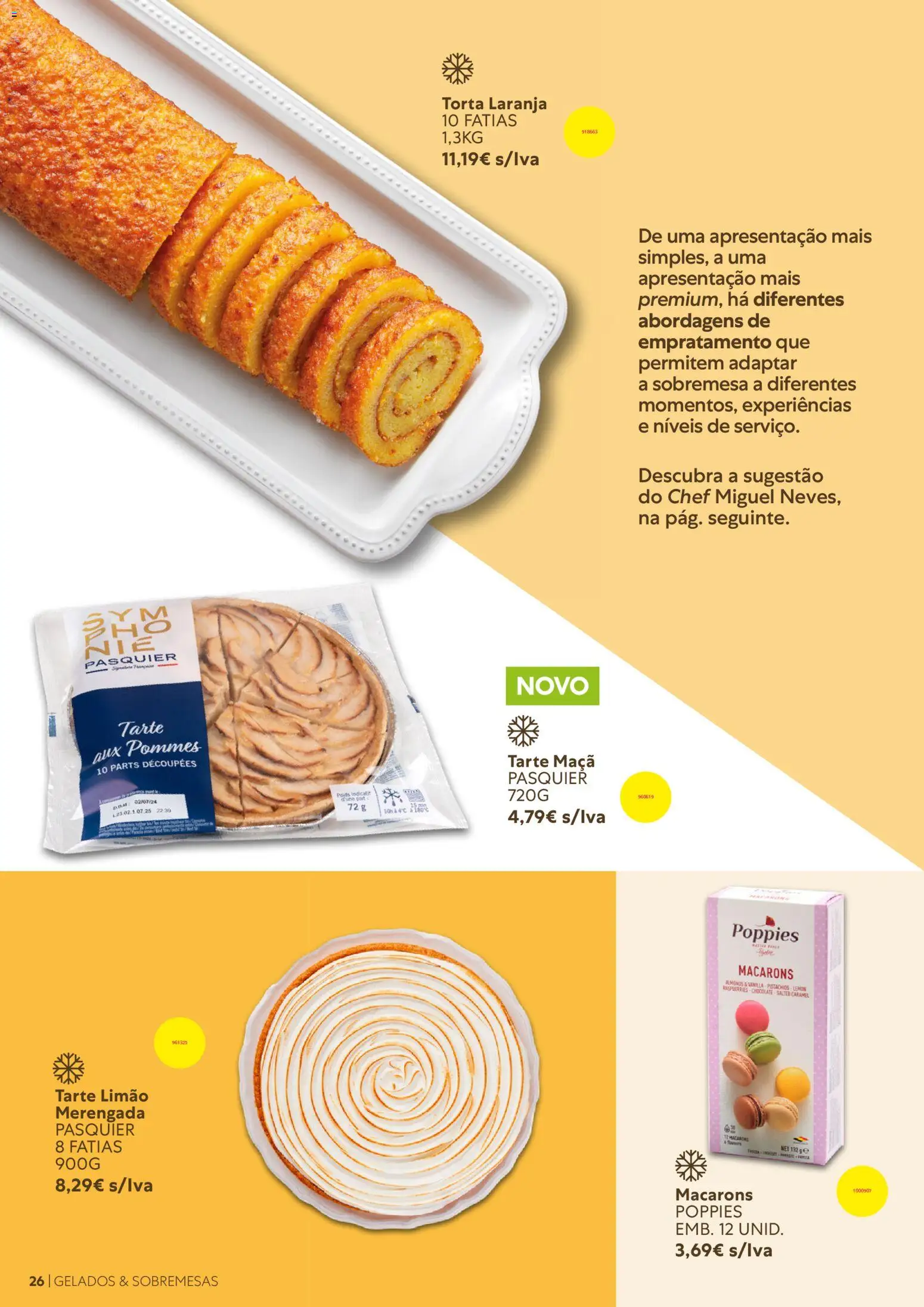 Recheio Catálogo de Gelados  Sobremesas │ válido de 26/06/2026 | Página: 26 | Produtos: Sobremesas, Sobremesa, Tarte, Torta