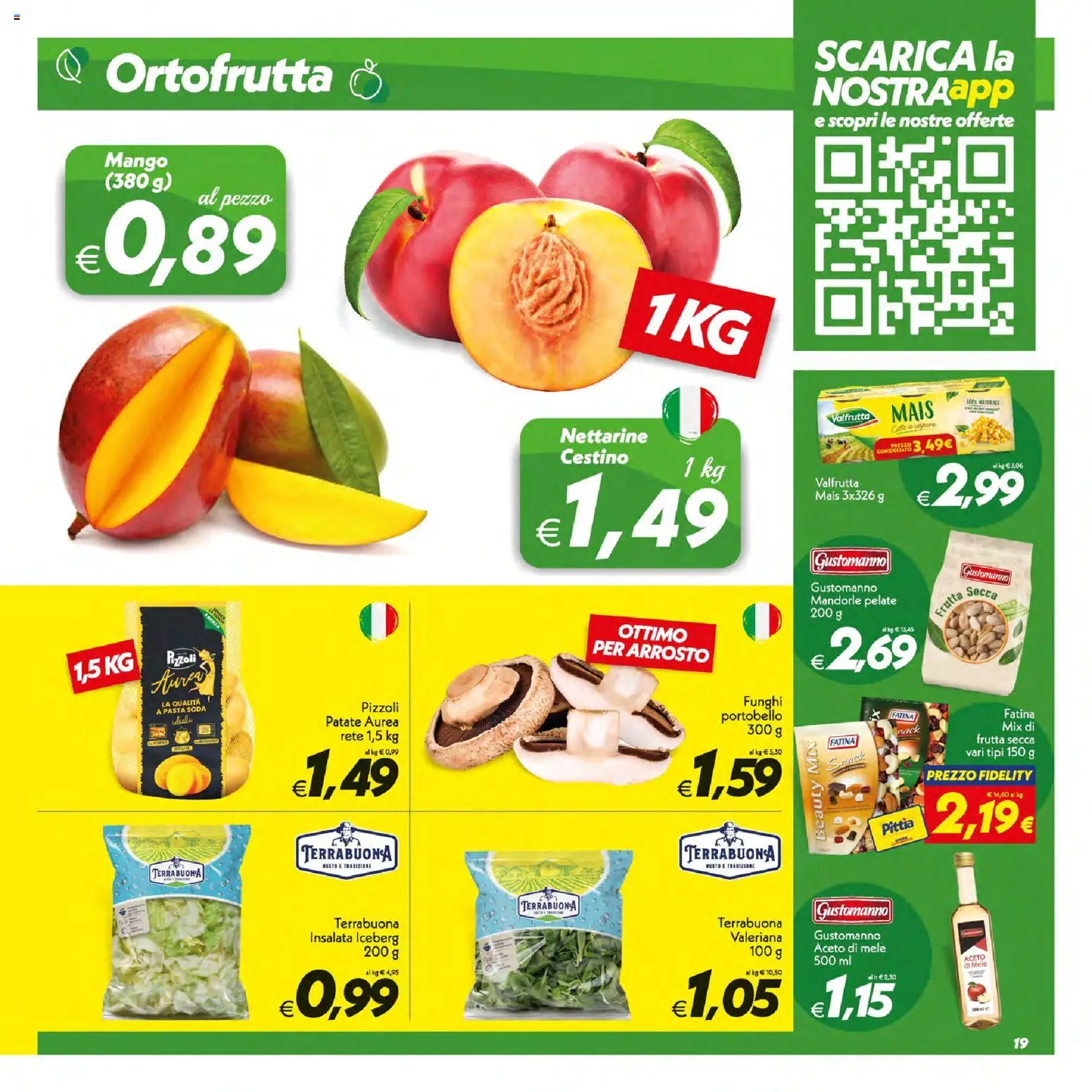 Volantino SuperConveniente del 16/07/2026 | Pagina: 19 | Prodotti: Aceto di mele, Pasta, Mandorle, Cestino