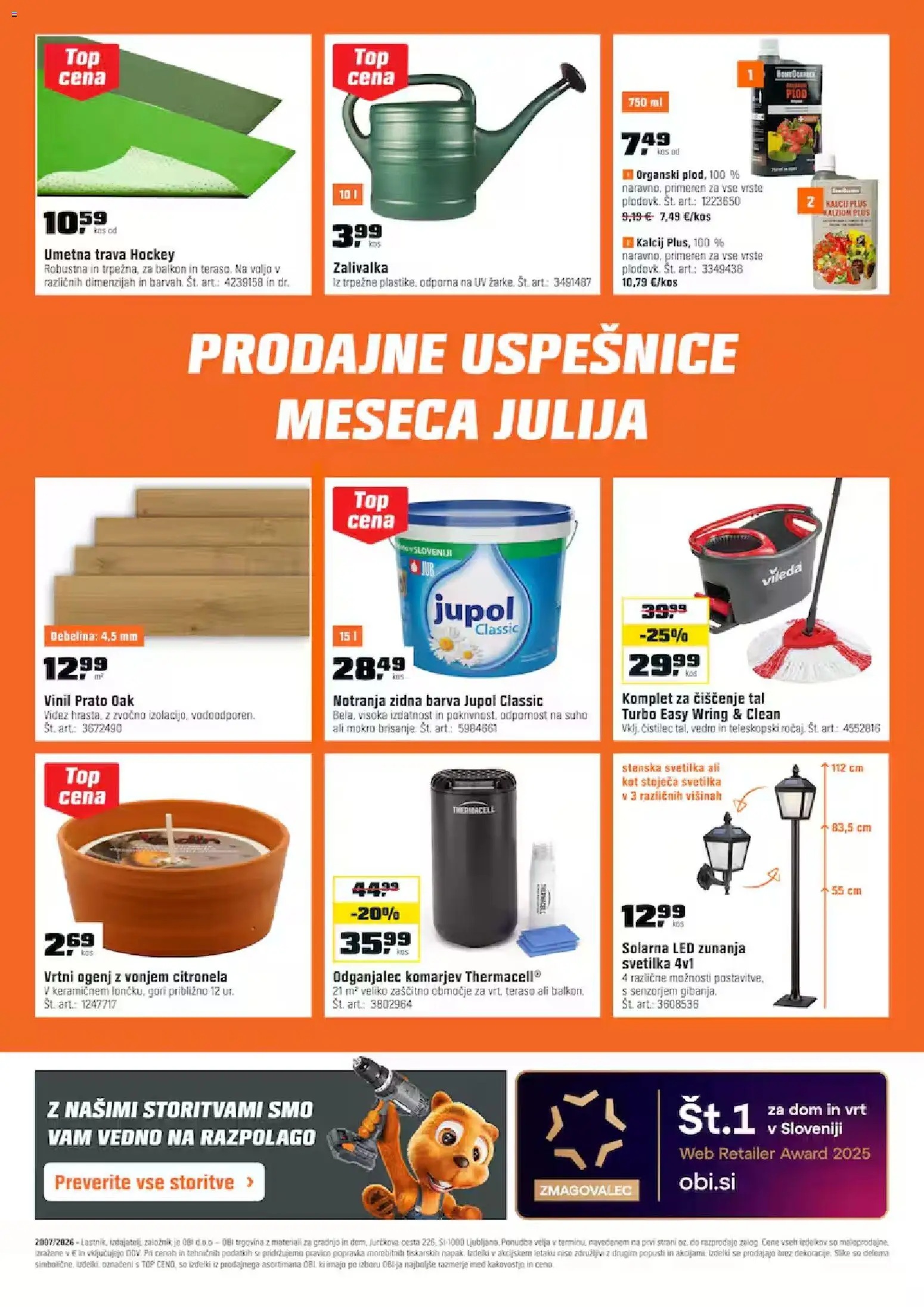 Novi OBI katalog ponudbe – veljaven od 02.07.2026 | Stran: 22 | Izdelki: Kos, Odganjalec komarjev, Barva, Vedro