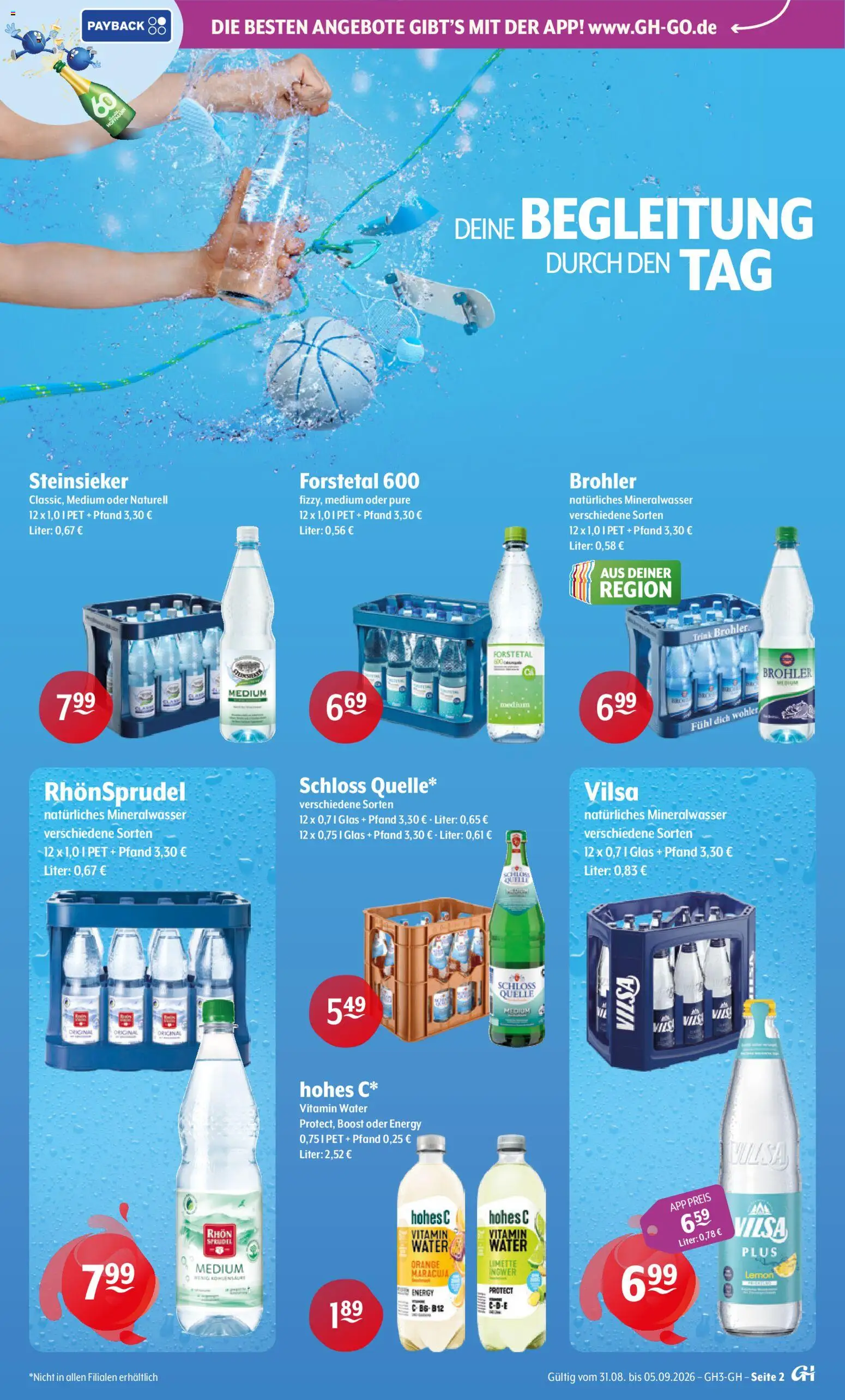 Trink und Spare Prospekt – gültig ab 31.08.2026 | Seite: 2 | Produkte: Energy, Limette, Hohes c, Rhonsprudel