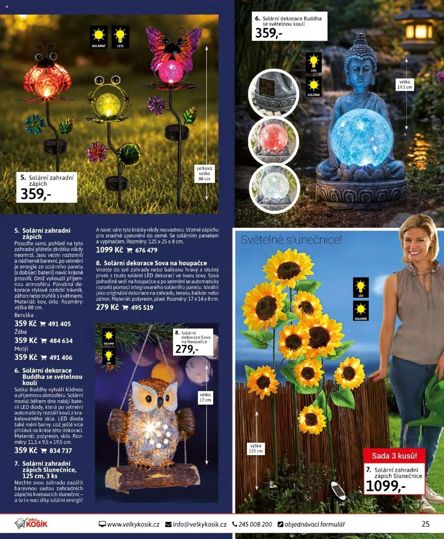 Velký Košík katalog srpen 2026 od 01.08.2026 | Strana: 25 | Produkty: Sova, Soška, LED, Dekorace