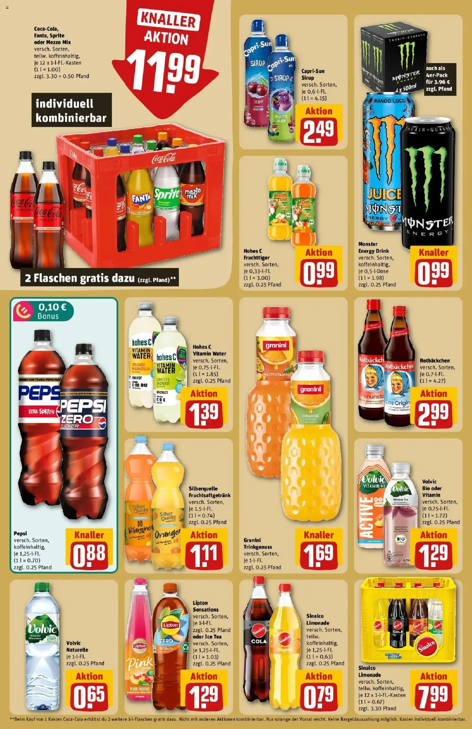 Rewe Prospekt Lübeck – gültig ab 27.07.2026 | Seite: 16 | Produkte: Cola, Monster, Limette, Hohes c