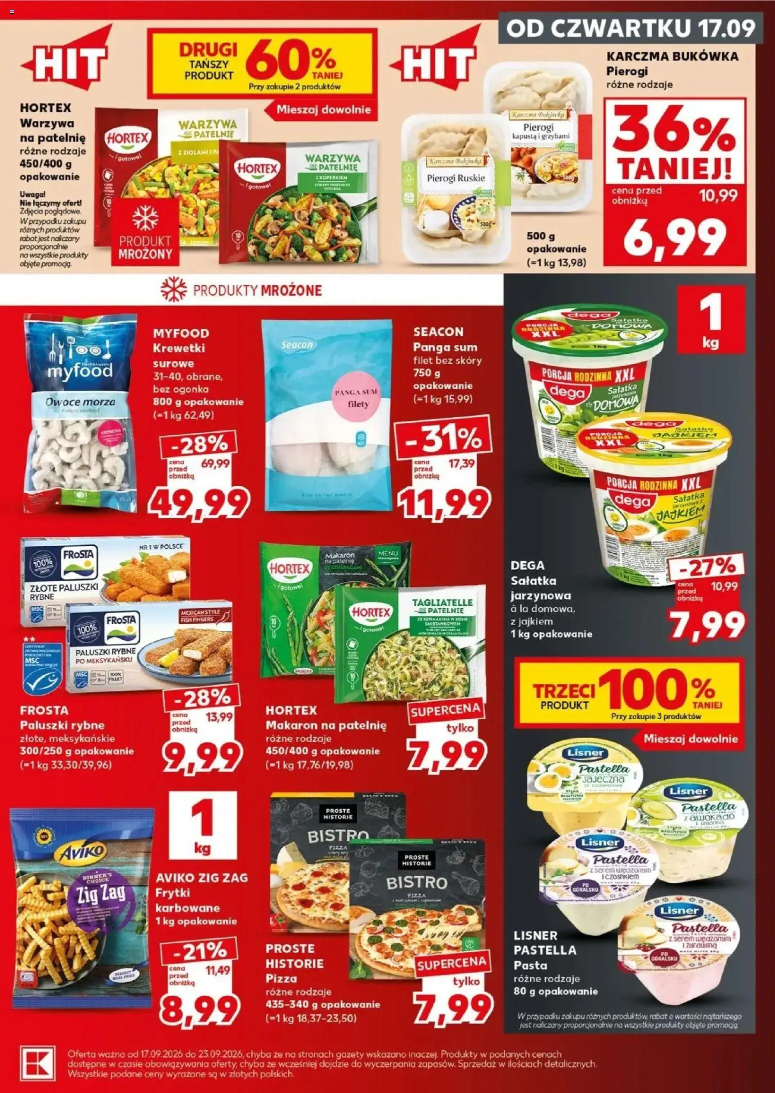Kaufland gazetka - Super sobota od 19.09.2026 - od jutra PDF | Strona: 15 | Produkty: Krewetki, Pasta, Makaron, Sałatka