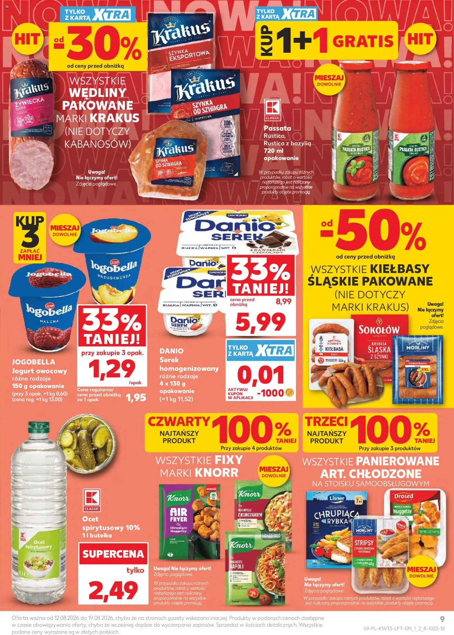Kaufland Polsko leták od 12.08.2026 | Strana: 9 | Produkty: Stripsy, Knorr, Fixy, Jogobella
