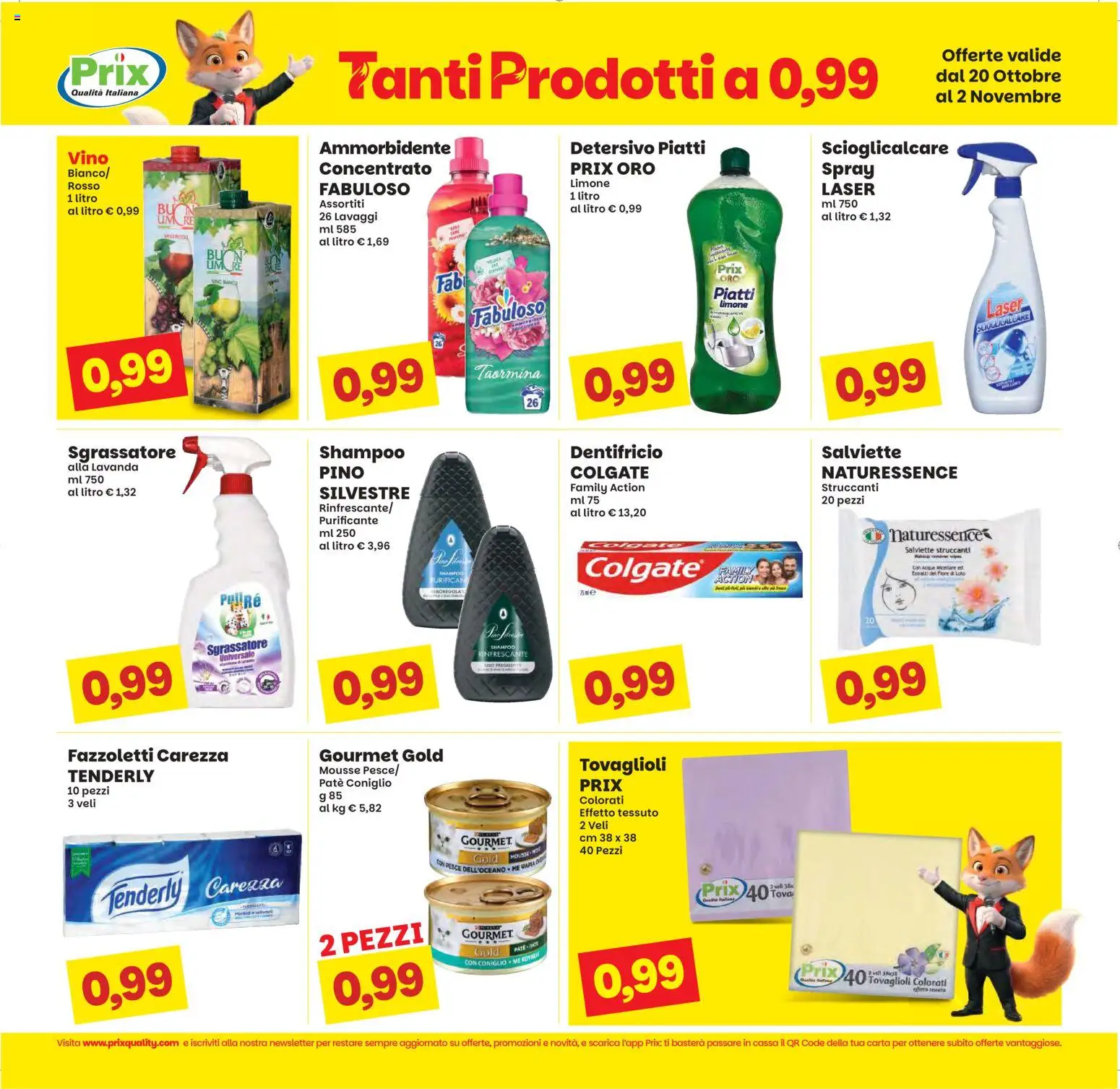 Volantino Prix del 20/10/2026 | Pagina: 8 | Prodotti: Shampoo, Salviette struccanti, Dentifricio, Pesce