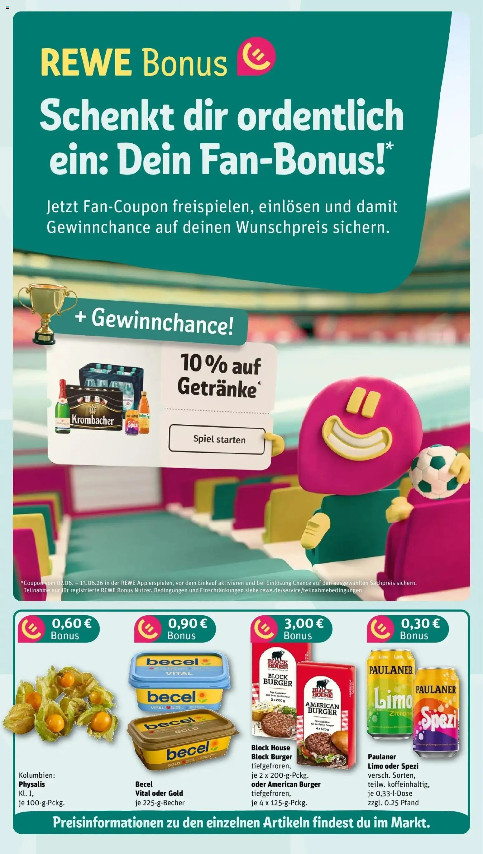 Rewe Prospekt Hamburg / Farmsen-Berne – gültig ab 08.06.2026 | Seite: 3 | Produkte: Burger, Zitrone, Krombacher, Paulaner