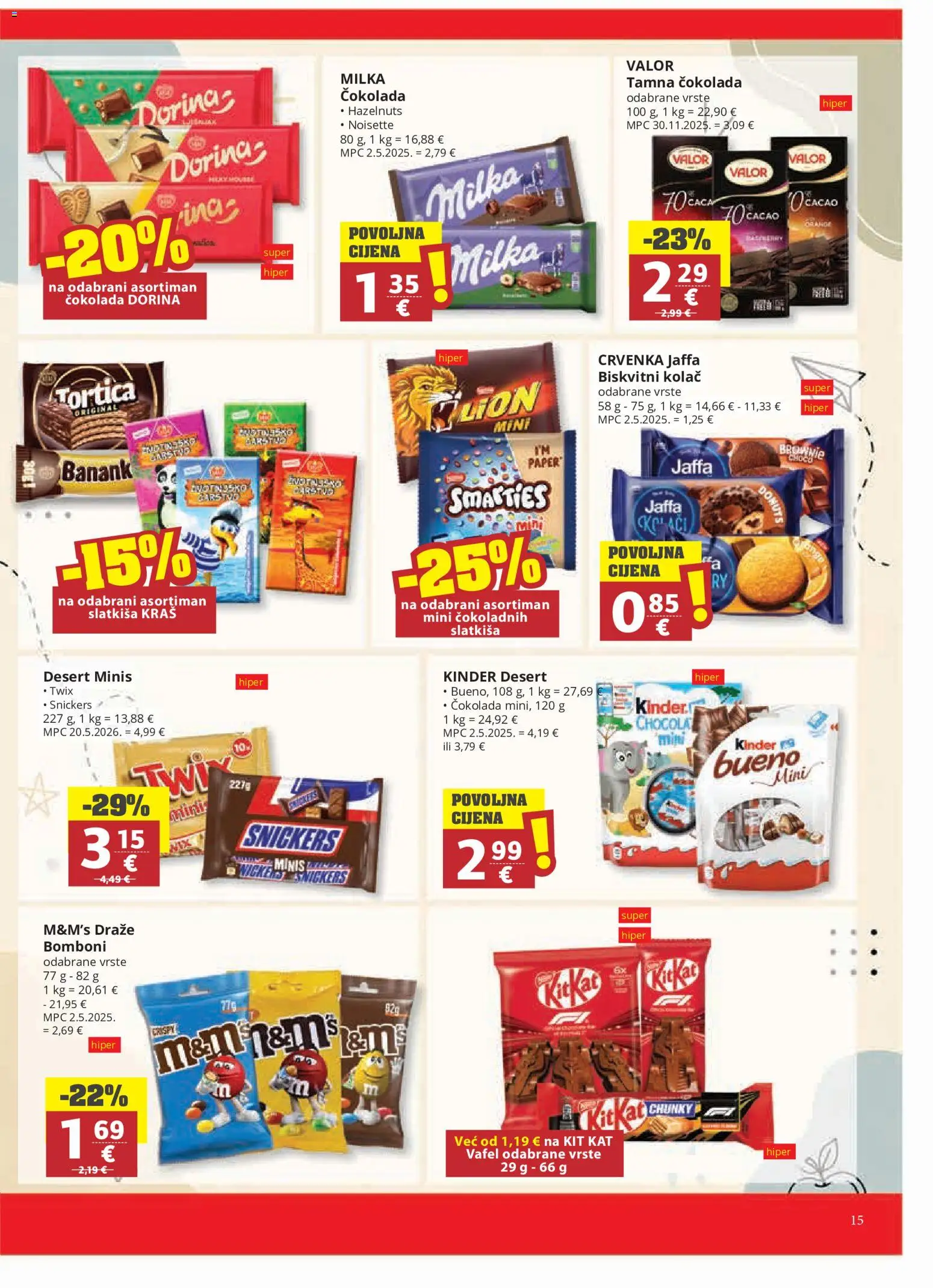 Ribola katalog | vrijedi od 07.09.2026 | Stranica: 15 | Proizvodi: Čokolada, Kolac, Desert, Tamna čokolada