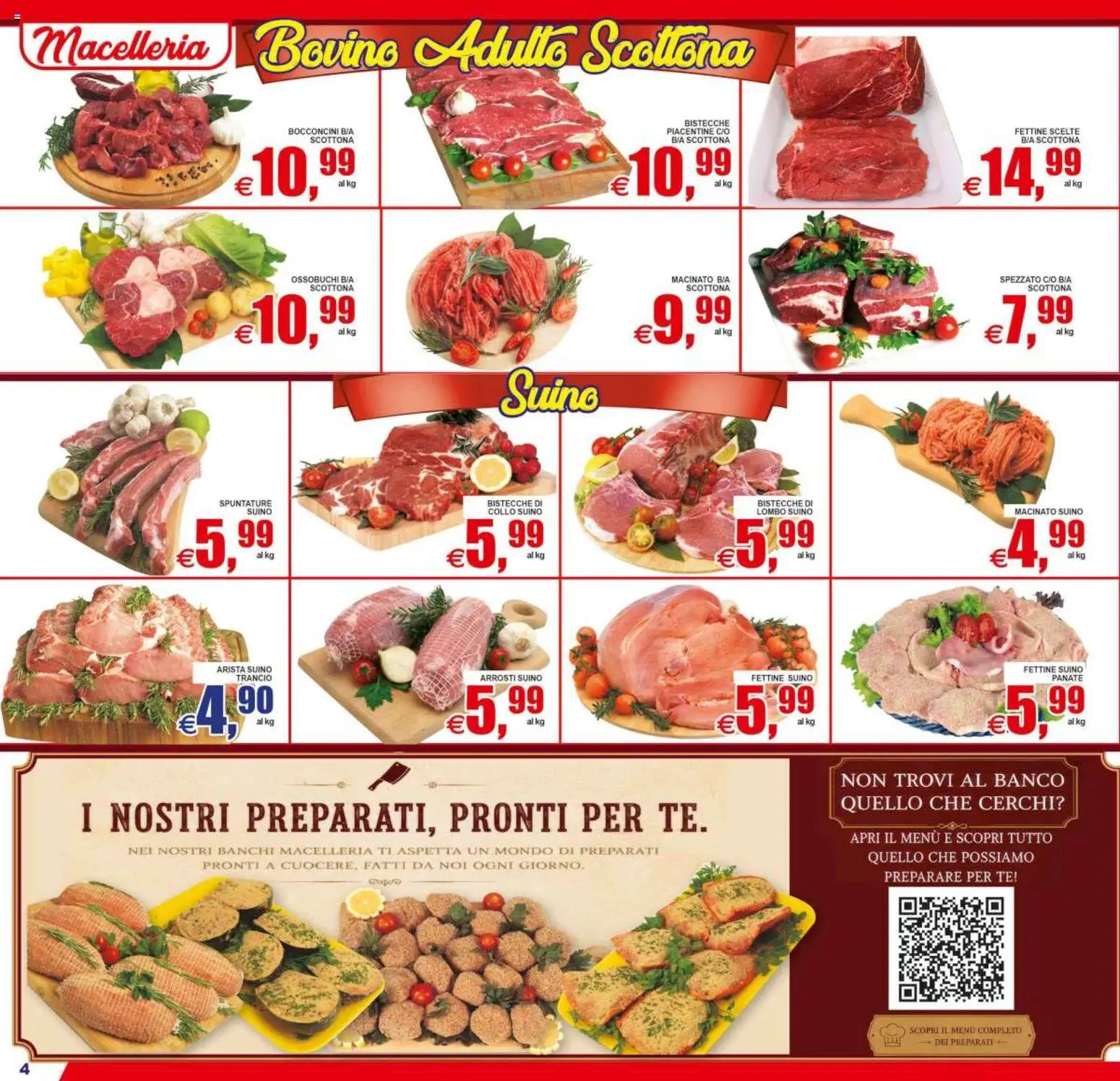 Volantino Pewex del 19/06/2026 | Pagina: 4 | Prodotti: Bovino, Tè, Suino, Macinato