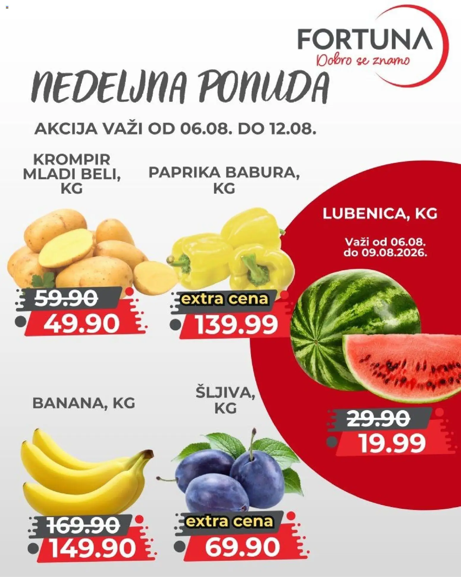 Fortuna Market katalog - važi od 06.08.2026 | Strana: 3 | Proizvode: Krompir, Paprika