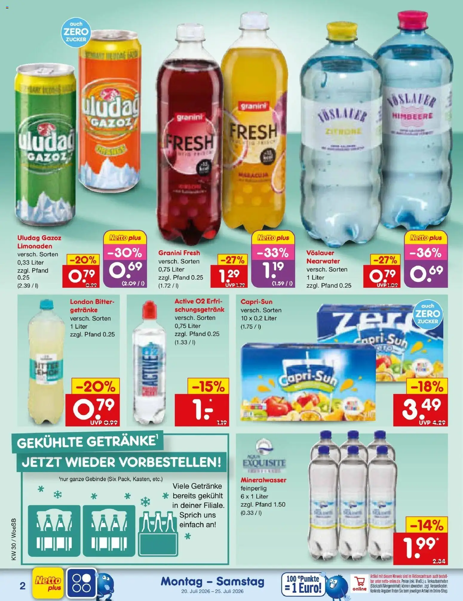 Netto Marken-Discount Prospekt Gemmingen – gültig ab 20.07.2026 | Seite: 56 | Produkte: Capri sun, Mineralwasser, Granini, Himbeere