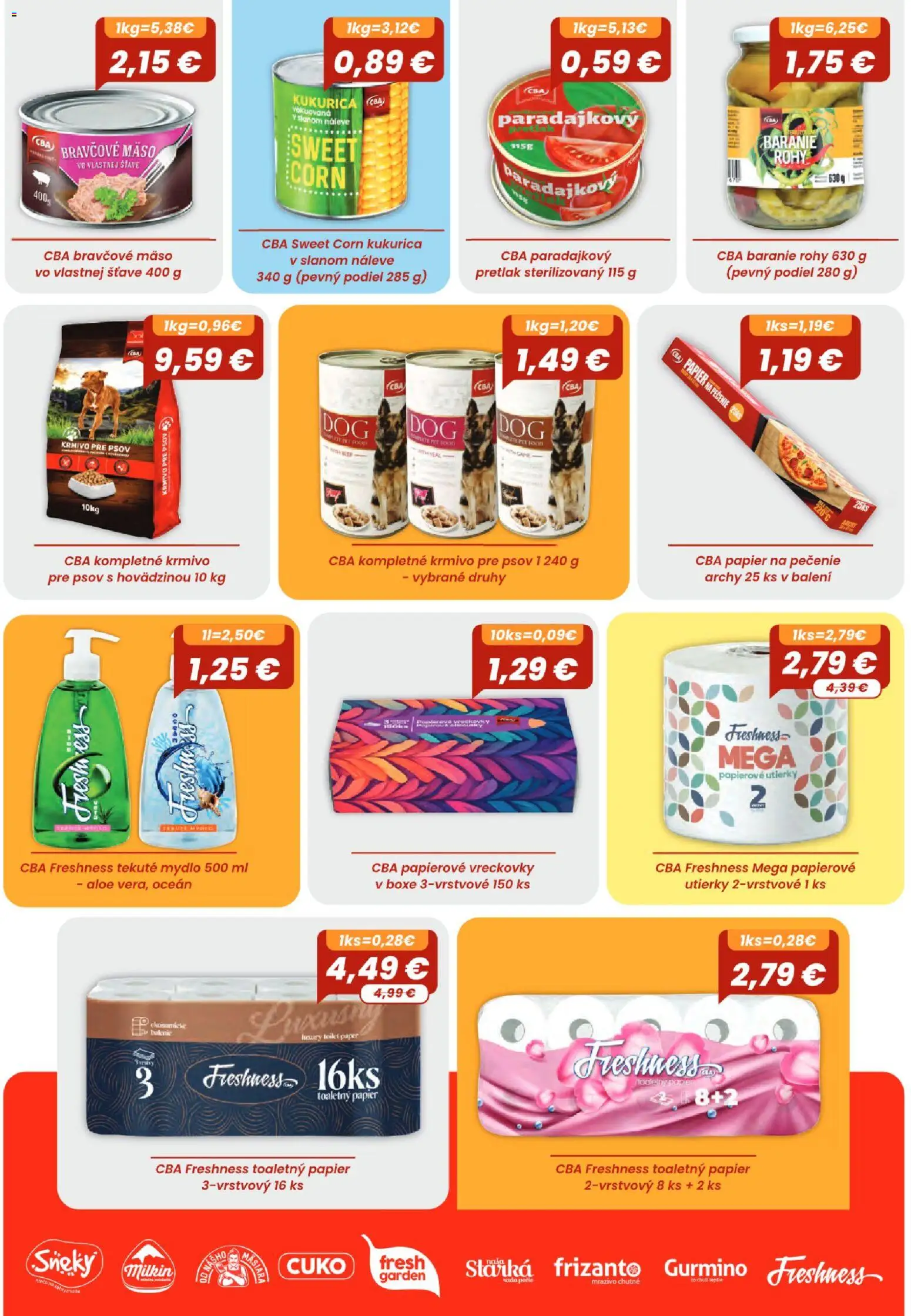 Nové Sintra akcie – leták je platný od 06.08.2026 | Strana: 31 | Produkty: Toaletný papier, Mydlo, Bravčové mäso, Kukurica