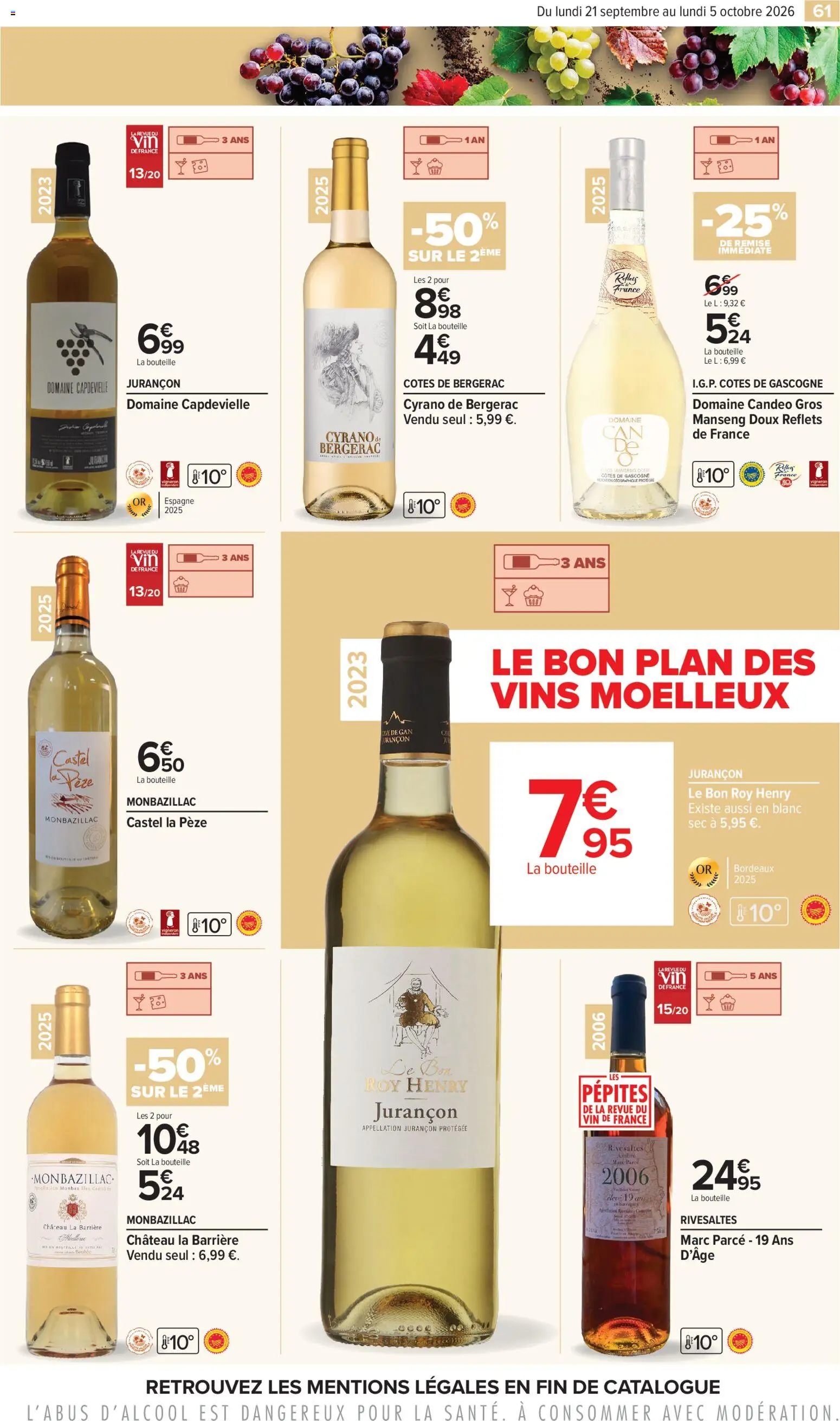 {H1} | Page: 61 | Produits: Bouteille, Vin, Monbazillac