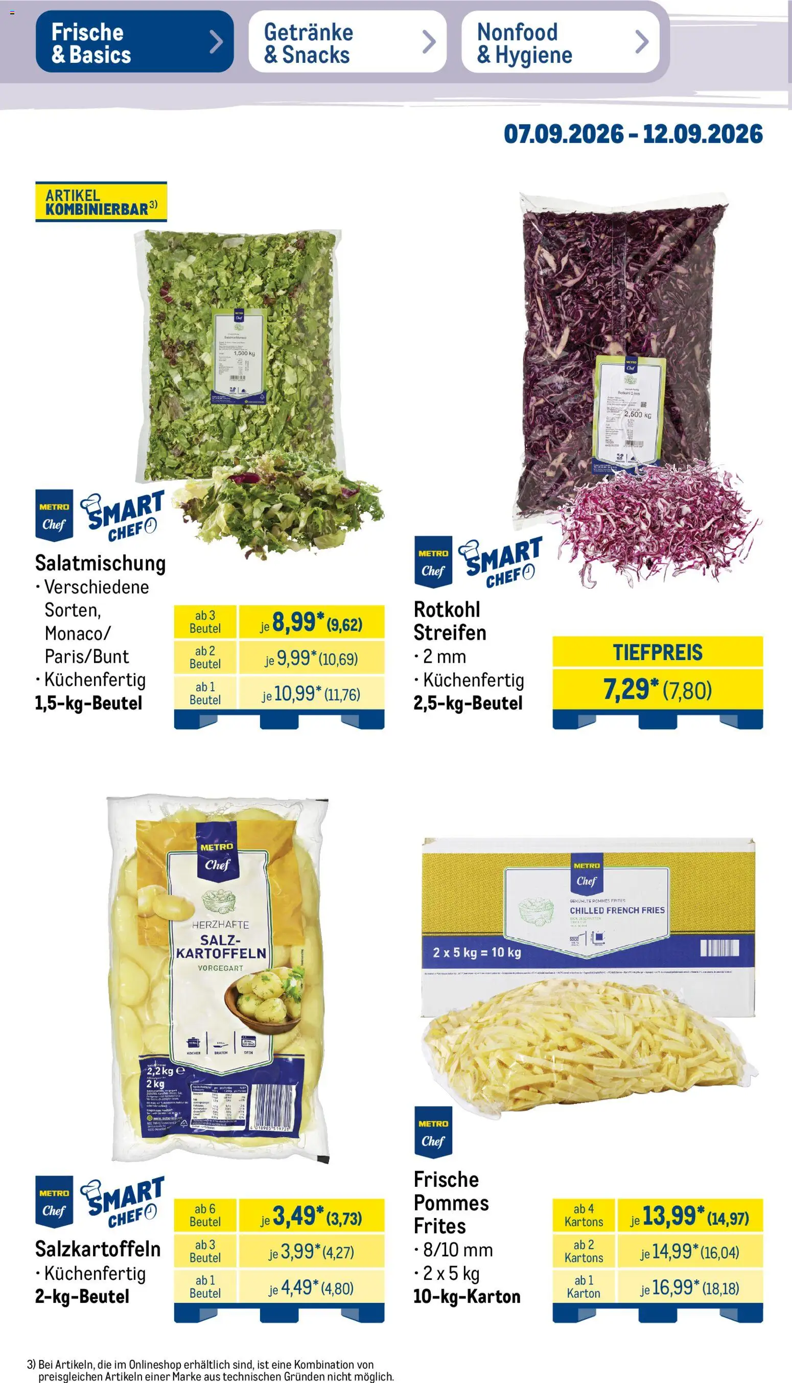 Metro NonFood-Angebote – gültig ab 07.09.2026 | Seite: 43 | Produkte: Pommes, Pommes frites, Kartoffeln, Salz
