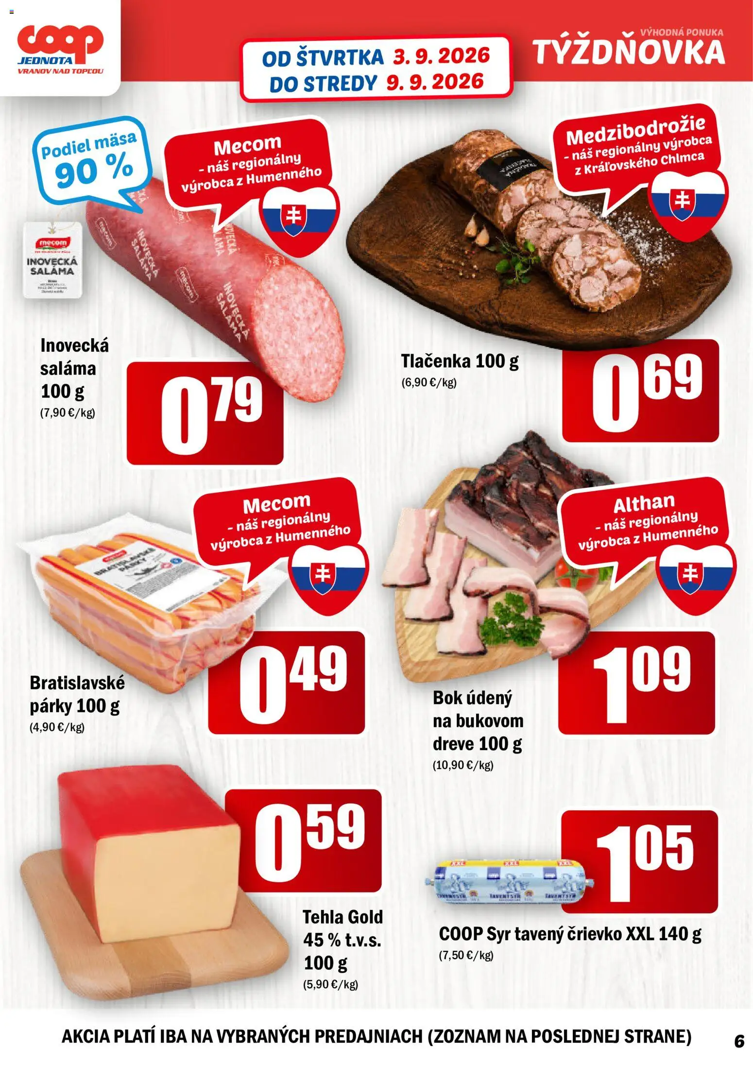 Nové COOP Jednota akcie – leták je platný od 03.09.2026 | Strana: 6