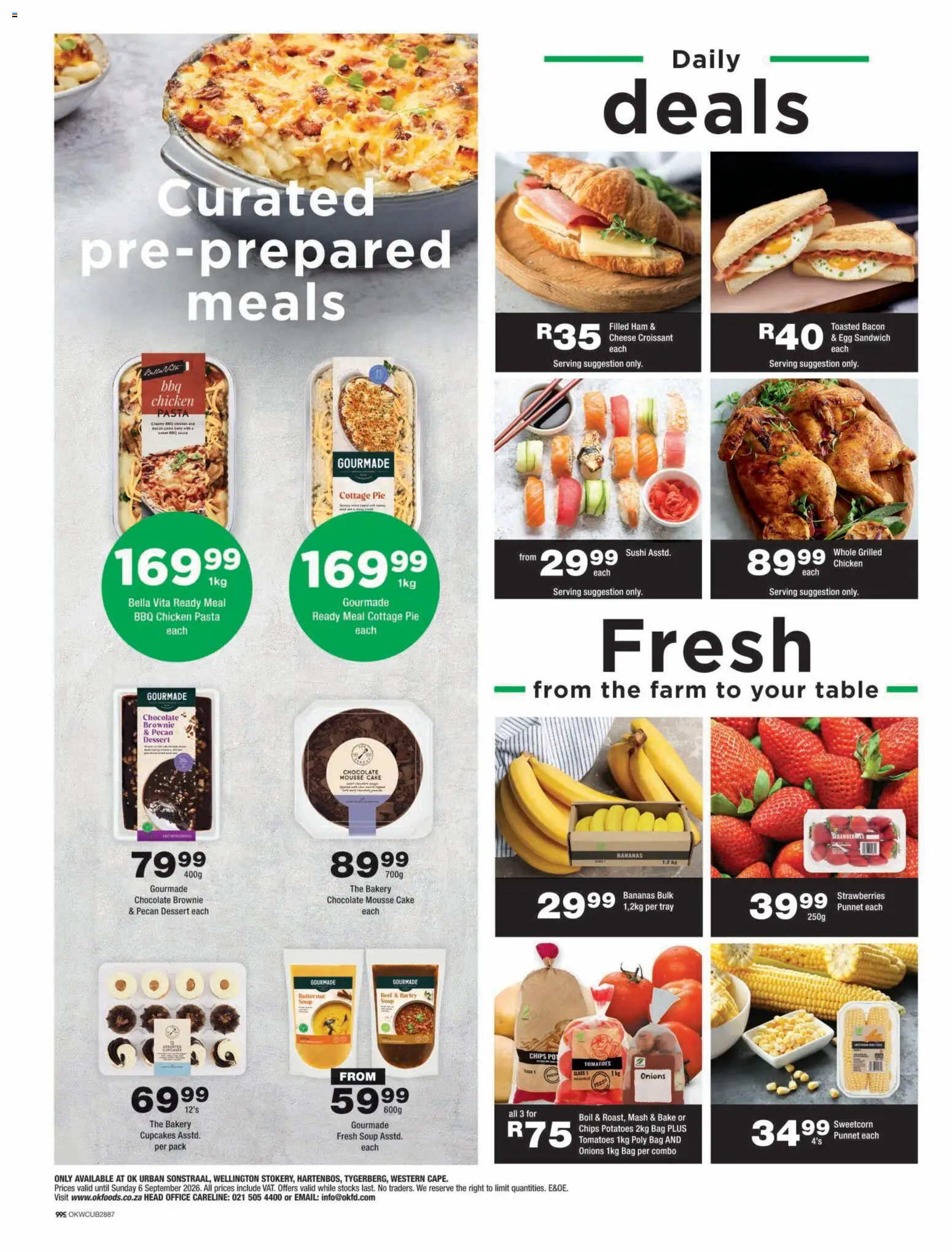 New OK Foods catalogue – valid from 25/08/2026 | Page: 2 | Products: Beef, Strawberries, Pasta, Soup
