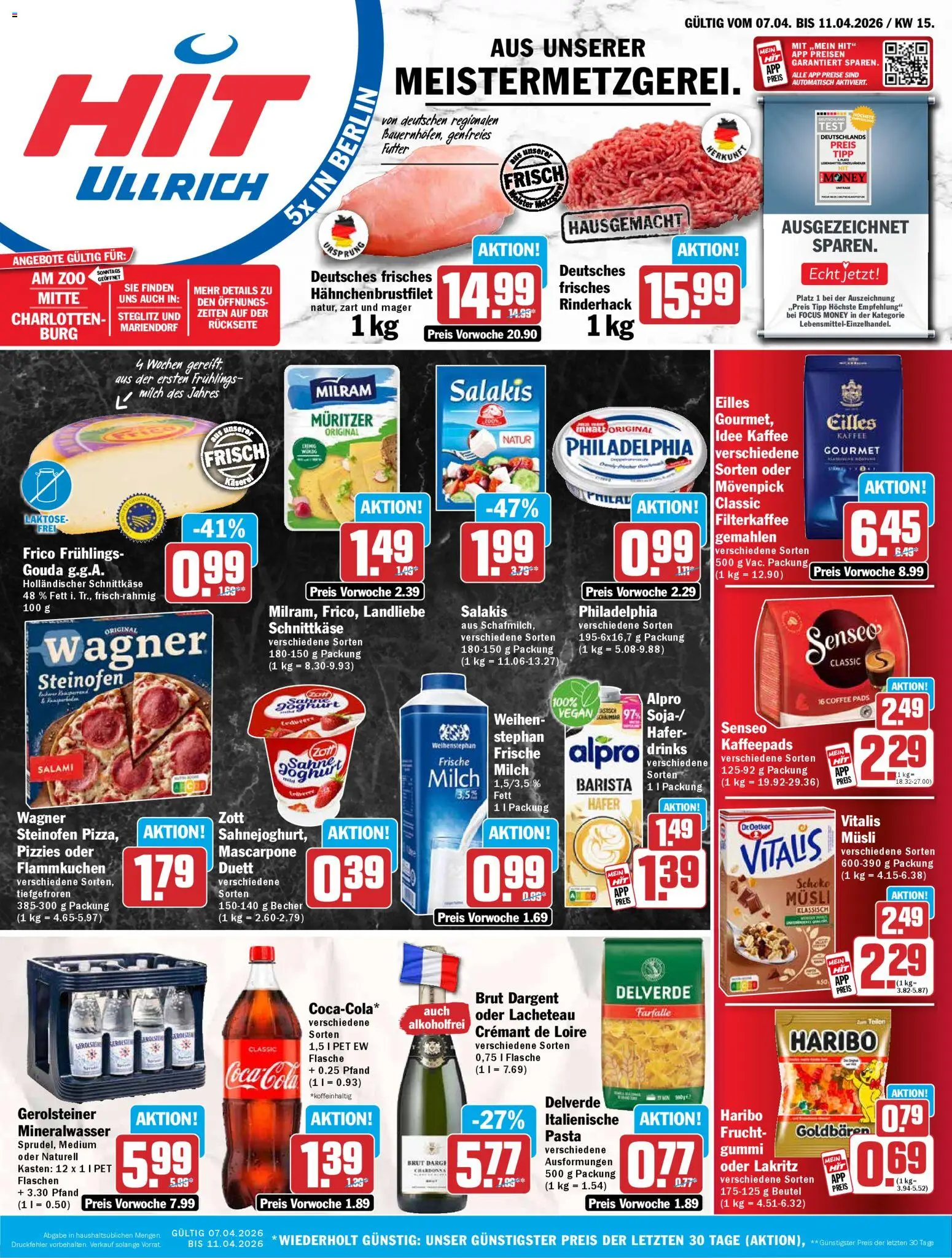 HIT Prospekt 	 – gültig ab 06.04.2026 | Seite: 1 | Produkte: Senseo, Philadelphia, Milram, Salami