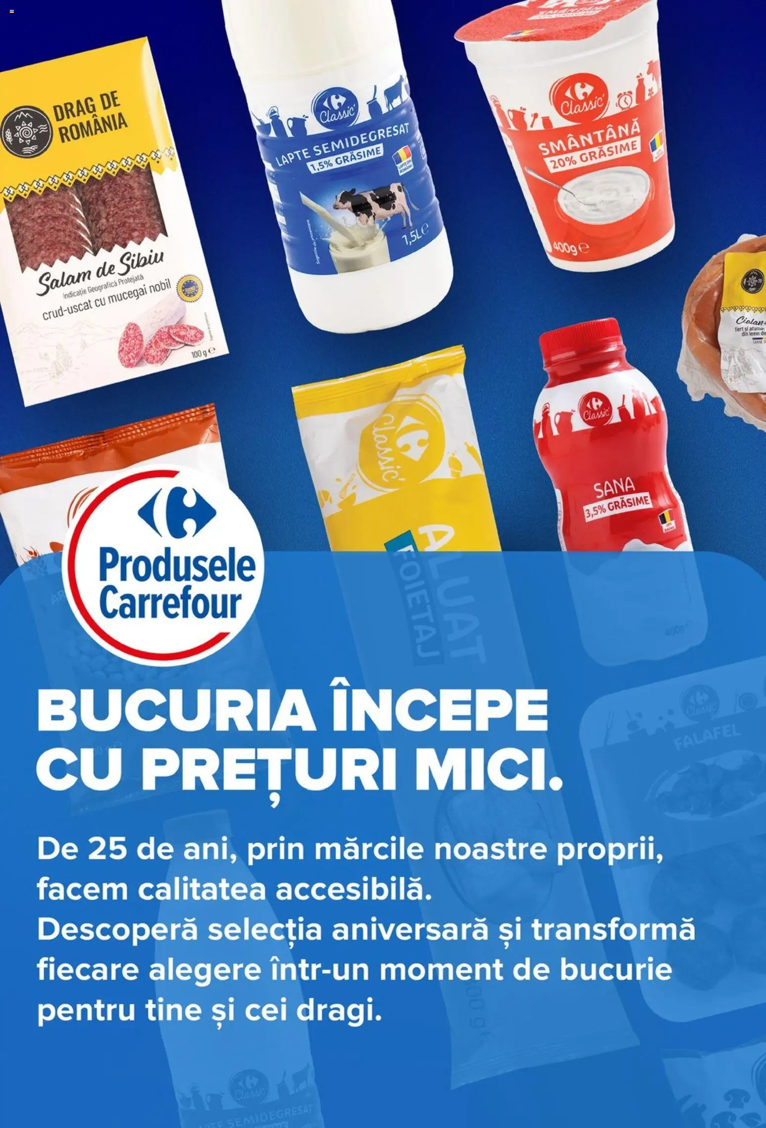 Noul catalog Carrefour – valabil de la 06.05.2026 | Pagină: 15 | Produse: Foietaj, Aluat, Salam, Smântână