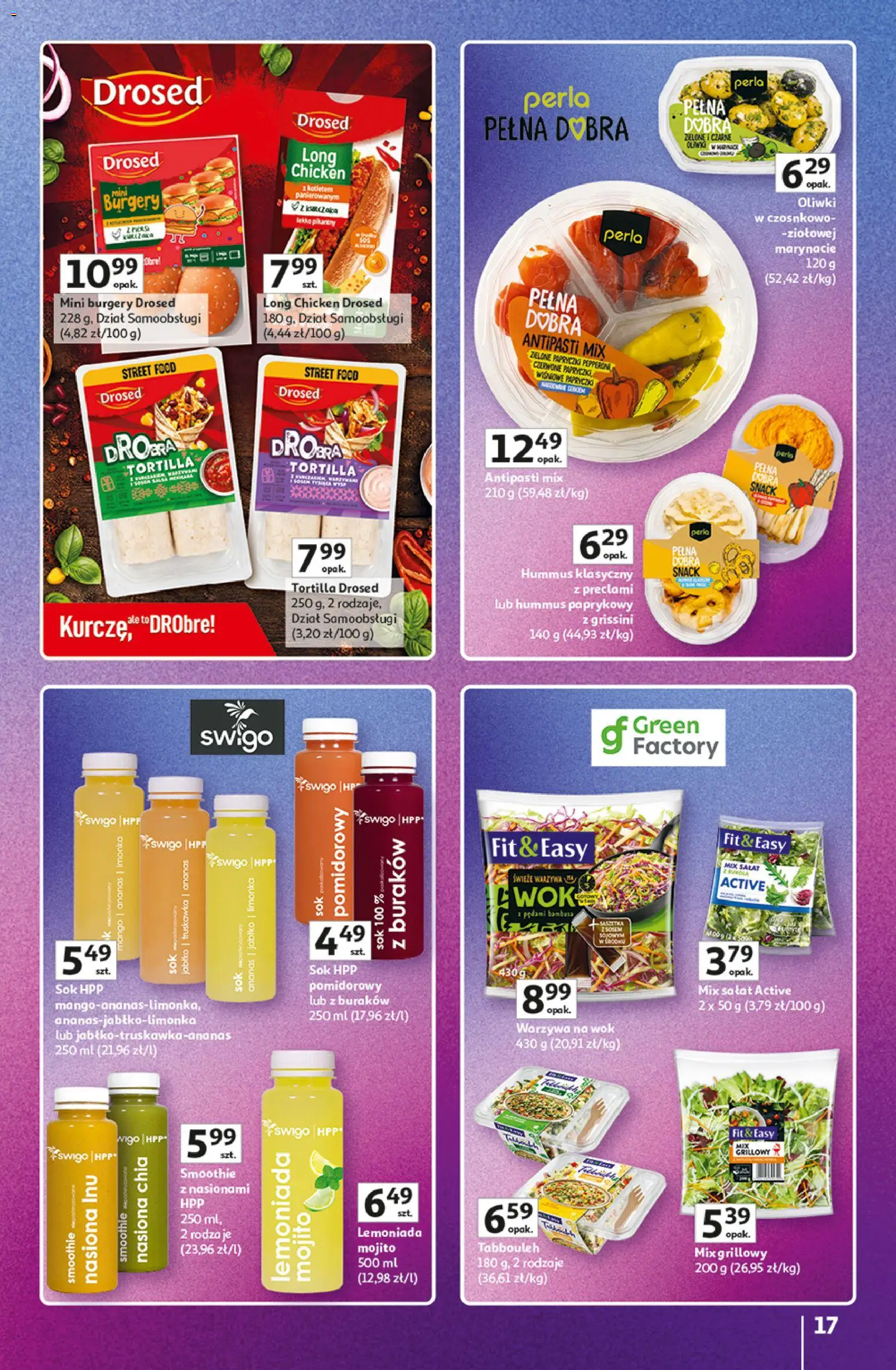 Auchan gazetka - 30 Lat Hipermarket Znane marki od 03.09.2026 | Strona: 17 | Produkty: Wok, Mojito, Hummus paprykowy, Ananas