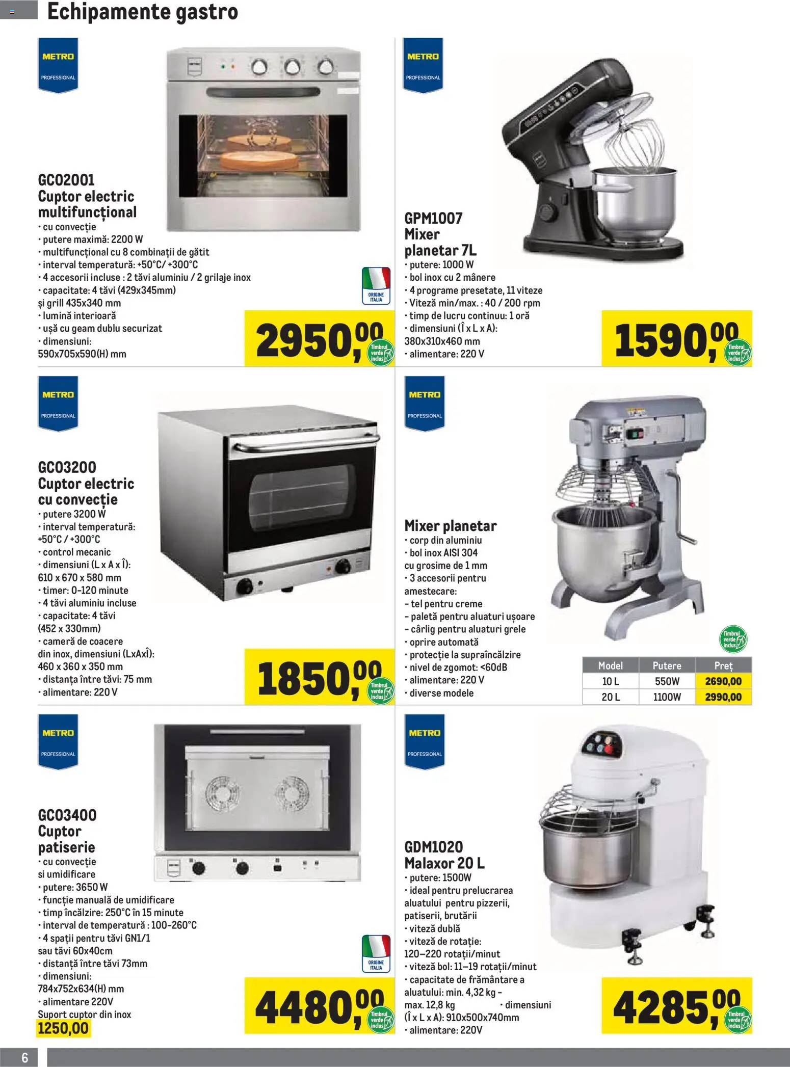 Noul catalog Metro – valabil de la 01.10.2026 | Pagină: 6 | Produse: Lumină, Mânere, Bol, Ușă