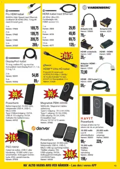Harald Nyborg - Tilbudsavis uge 28 gyldig fra 09/07/2026 | Side: 13 | Produkter: Powerbank, USB, HDMI kabel, Batteri