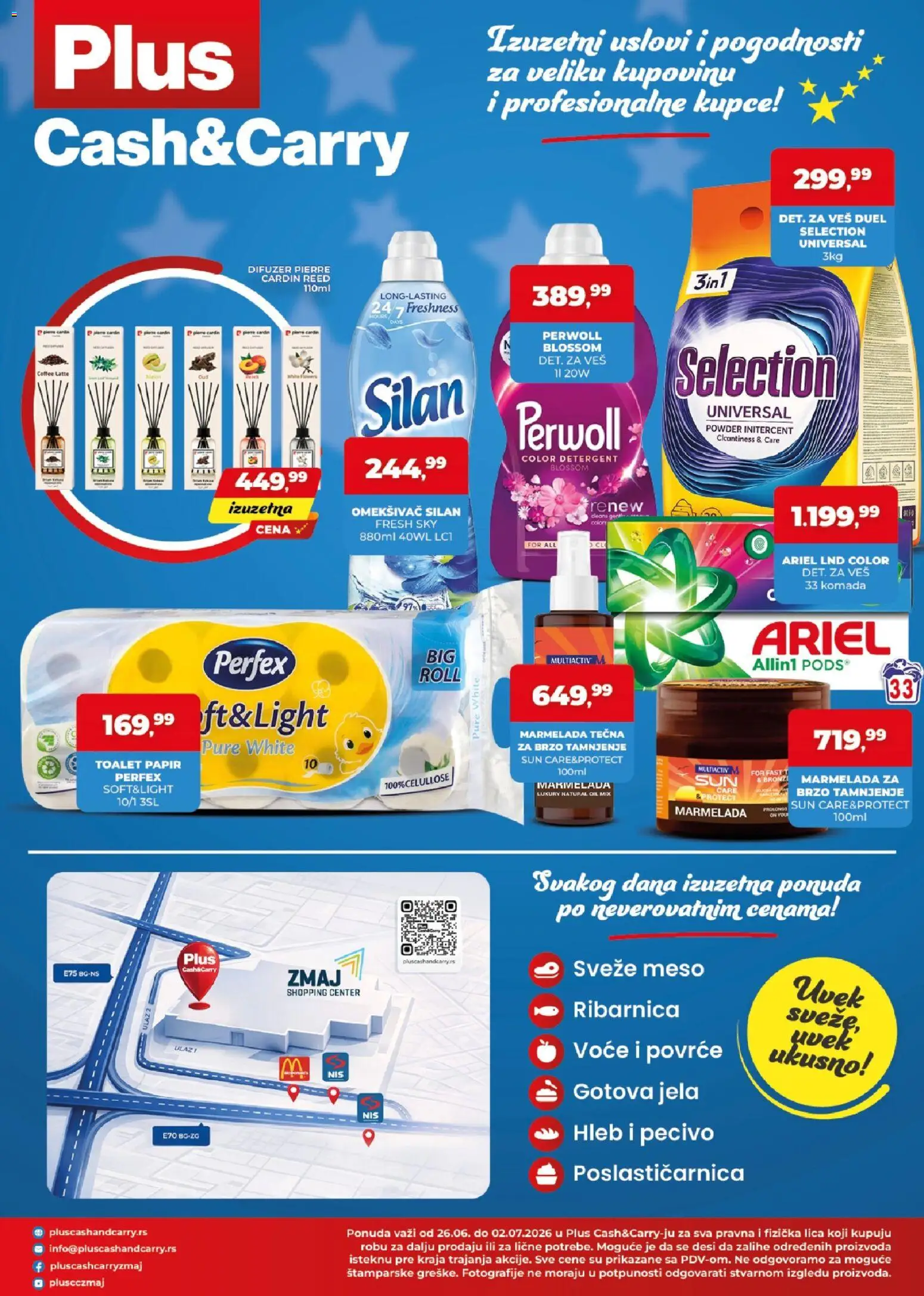 Plus Cash & Carry katalog - važi od 26.06.2026 | Strana: 4 | Proizvode: Perwoll, Hleb, Difuzer, Pecivo