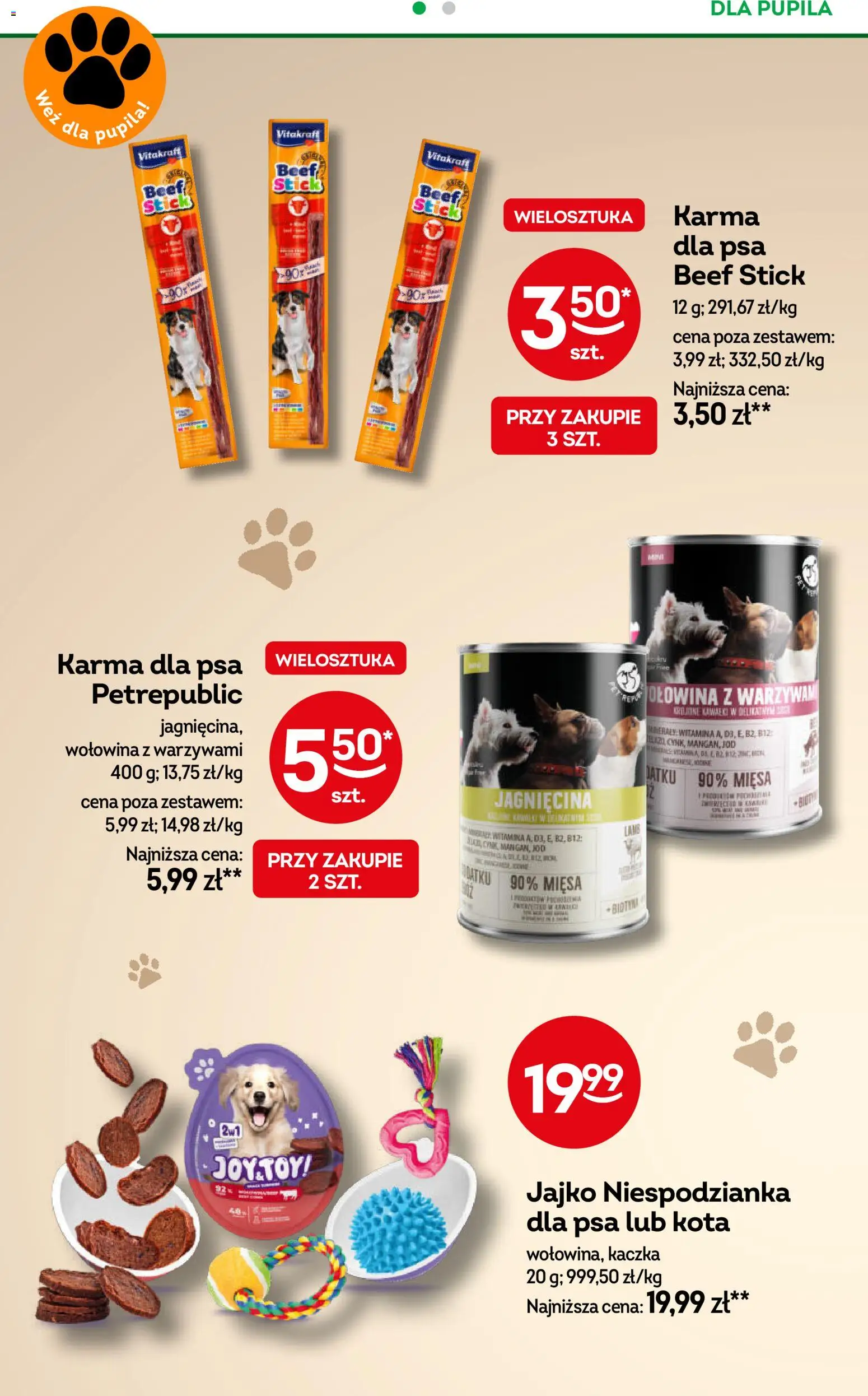 Żabka gazetka od 01.07.2026 | Strona: 90 | Produkty: Jagnięcina, Karma dla psa, Wołowina, Jajko niespodzianka