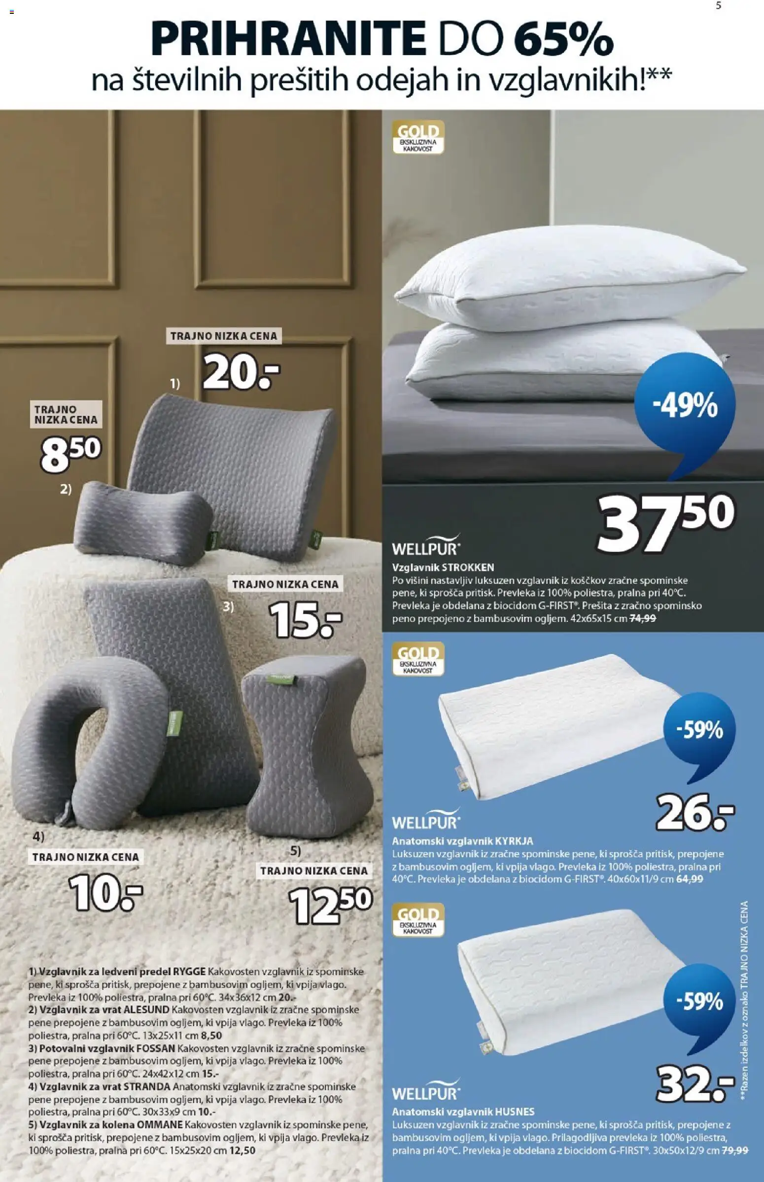 Novi JYSK katalog ponudbe – veljaven od 30.09.2026 | Stran: 5 | Izdelki: Vzglavnik, Prevleka