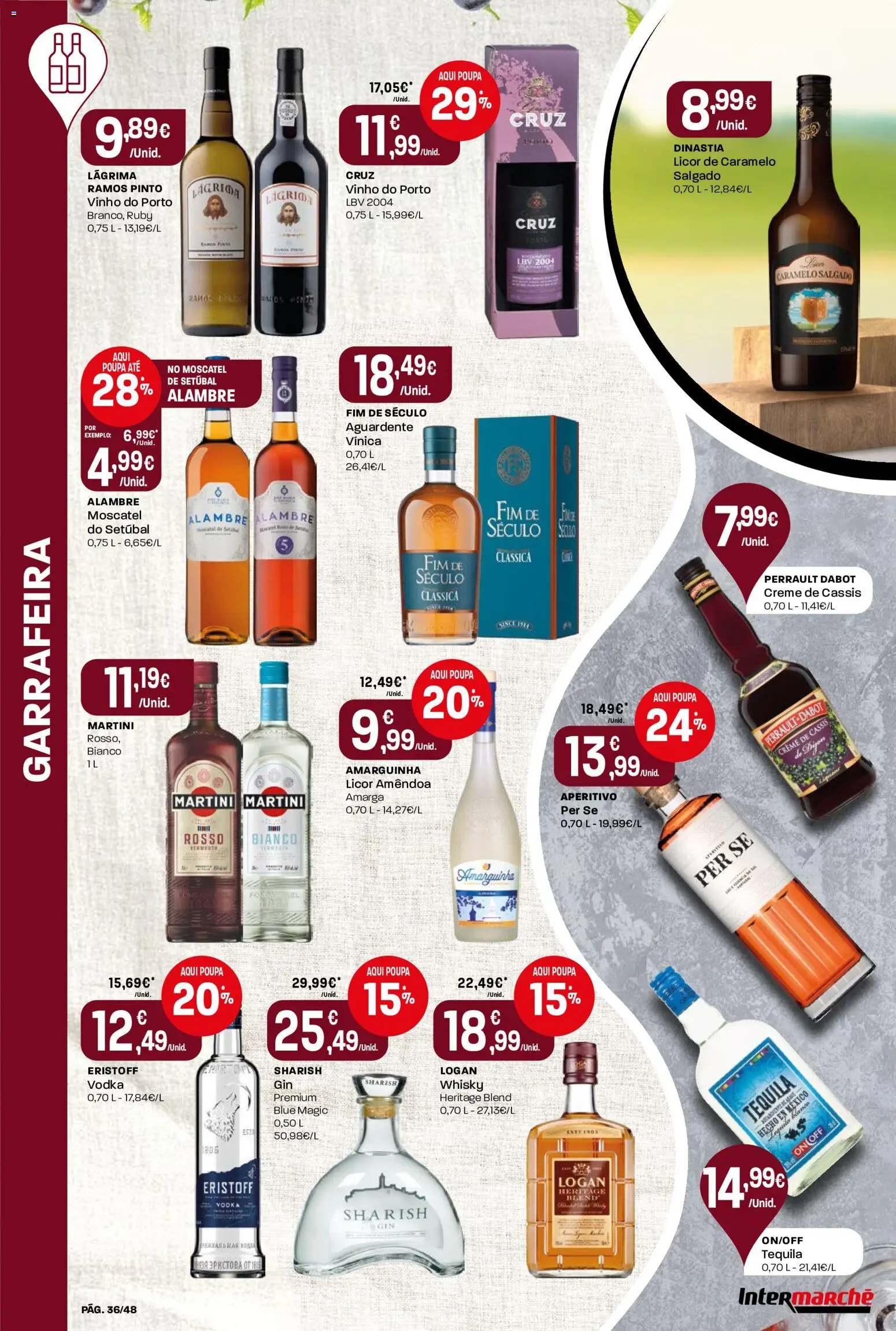 Intermarché folheto │ válido de 02/07/2026 | Página: 36 | Produtos: Licor, Vinho, Tequila, Vodka