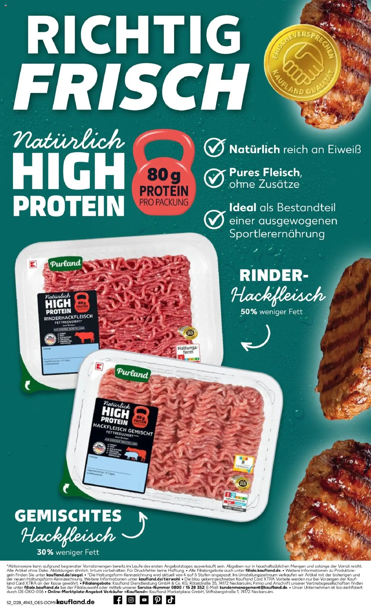 Kaufland Prospekt Pfullingen – gültig ab 09.07.2026 | Seite: 52 | Produkte: Hackfleisch