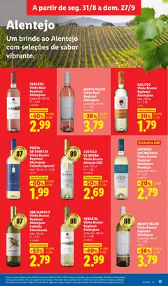Pré-visualização MONTE VELHO Vinho Rosé Regional Alentejano, Cada emb. 750 ml válido de 31/08/2026 | Página: 17 | Produtos: Vinho rosé, Porta, Vinho branco, Vinho