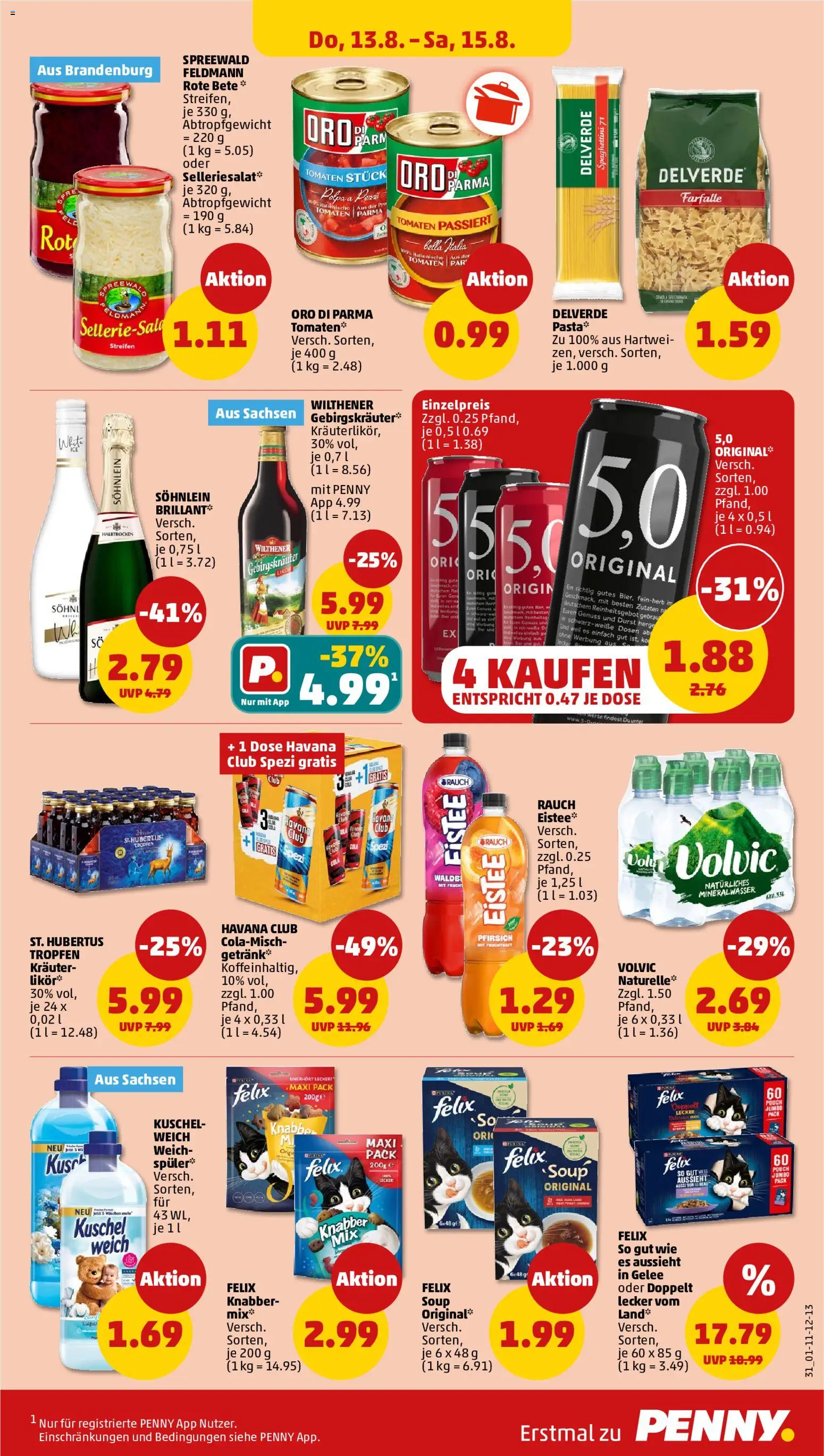 Penny Prospekt – gültig ab 10.08.2026 | Seite: 35 | Produkte: Havana club, Bier, Oro di parma, Pasta