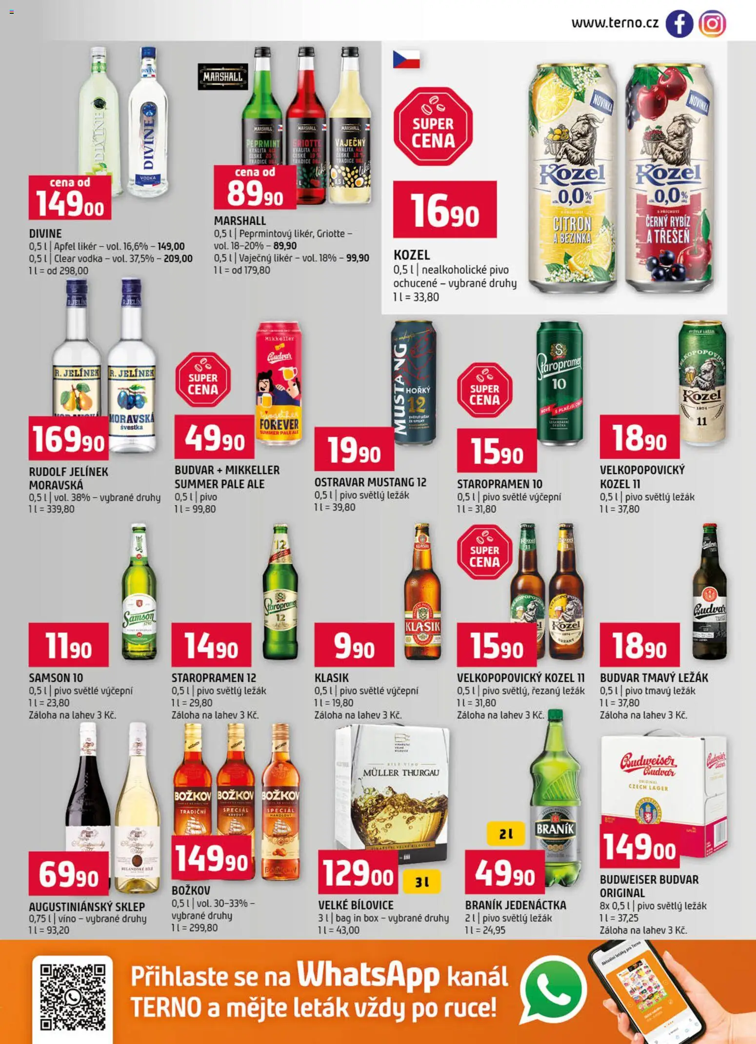 Terno leták od 26.08.2026 | Strana: 13 | Produkty: Likér, Noviny, Nealkoholické pivo, Vaječný Likér