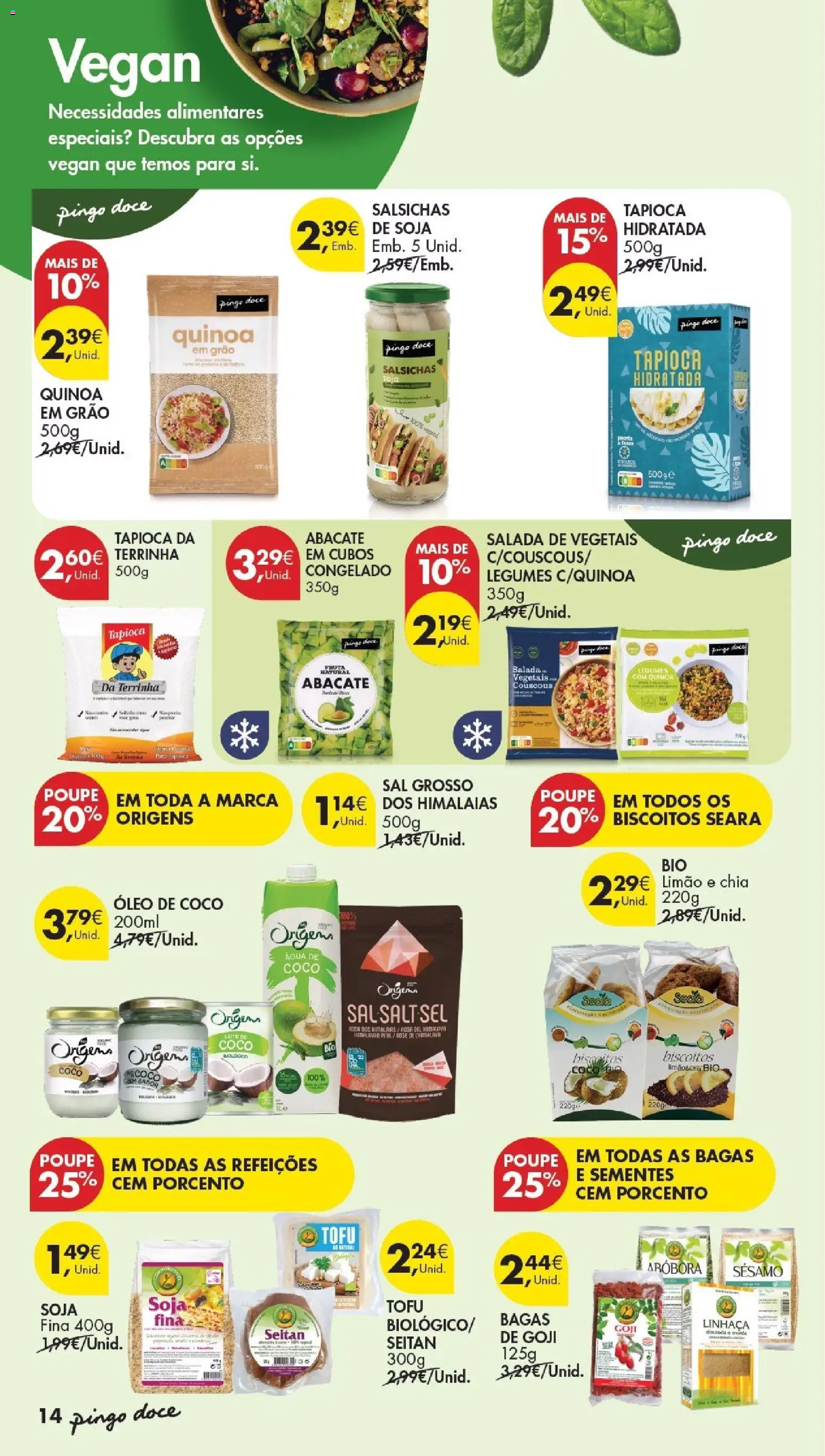 Pingo Doce Escolhas Equilibradas │ válido de 30/06/2026 | Página: 14 | Produtos: Dourada, Sal, Leite, Abóbora
