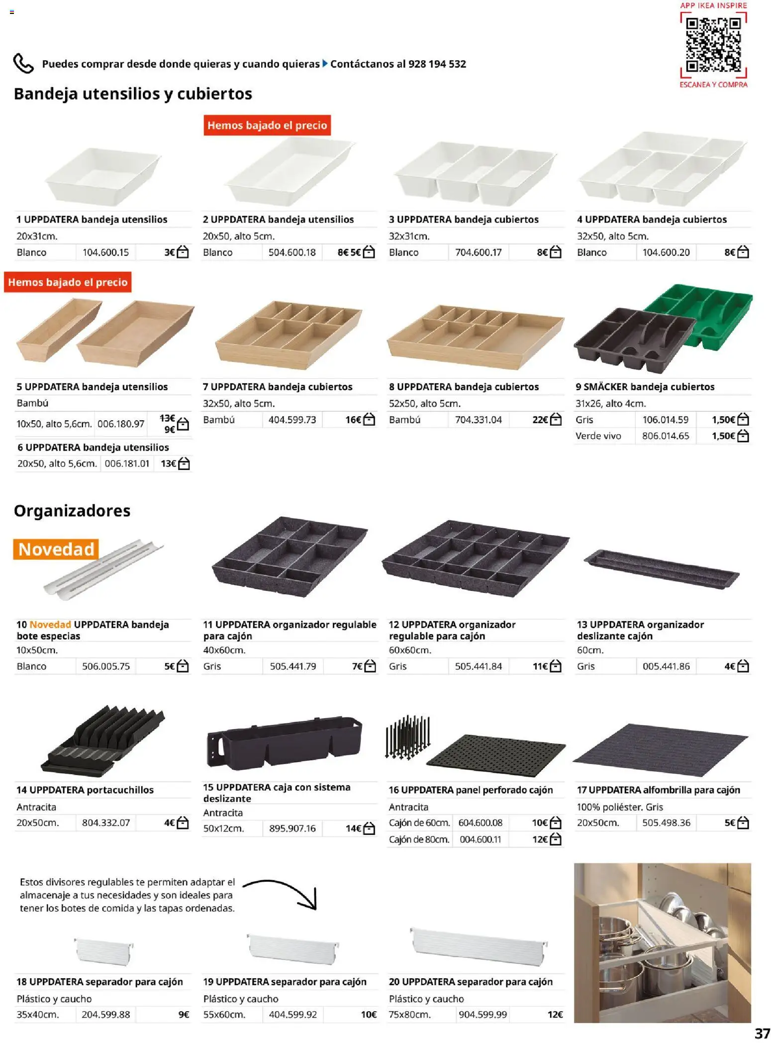 Catálogo IKEA Cocinas │ válido desde el 01/02/2026 | Página: 37 | Productos: Alfombrilla, Especias, Almacenaje, Bandeja