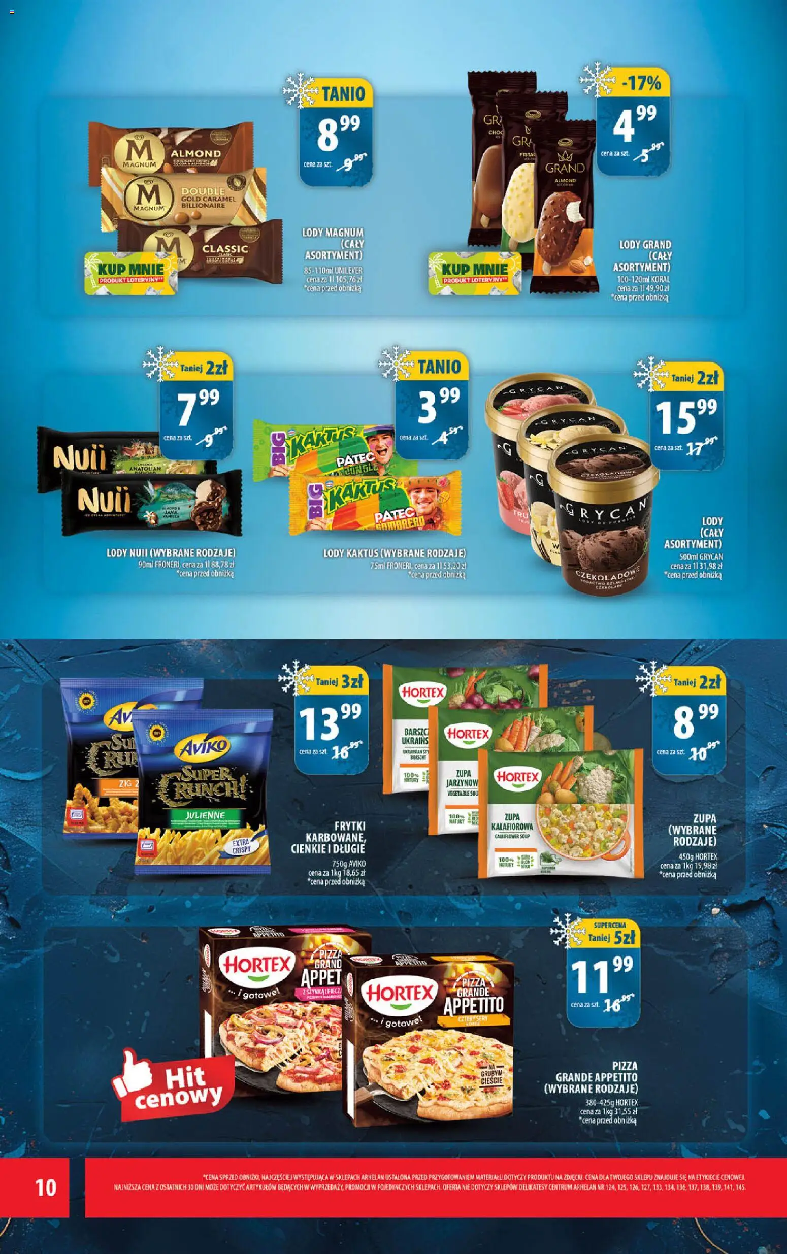 Arhelan gazetka od 19.06.2026 | Strona: 10 | Produkty: Delikatesy, Sery, Zupa, Frytki