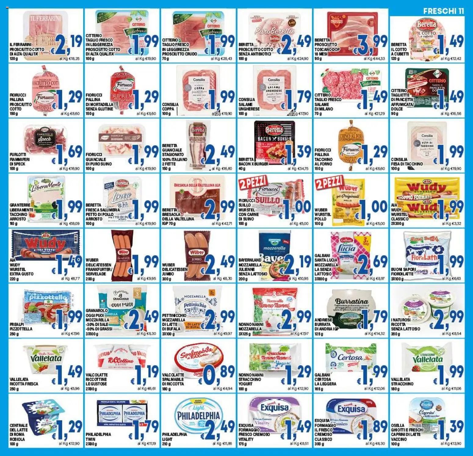 Volantino DEM del 21/08/2026 | Pagina: 11 | Prodotti: Salame, Tacchino, Tonno, Ricotta