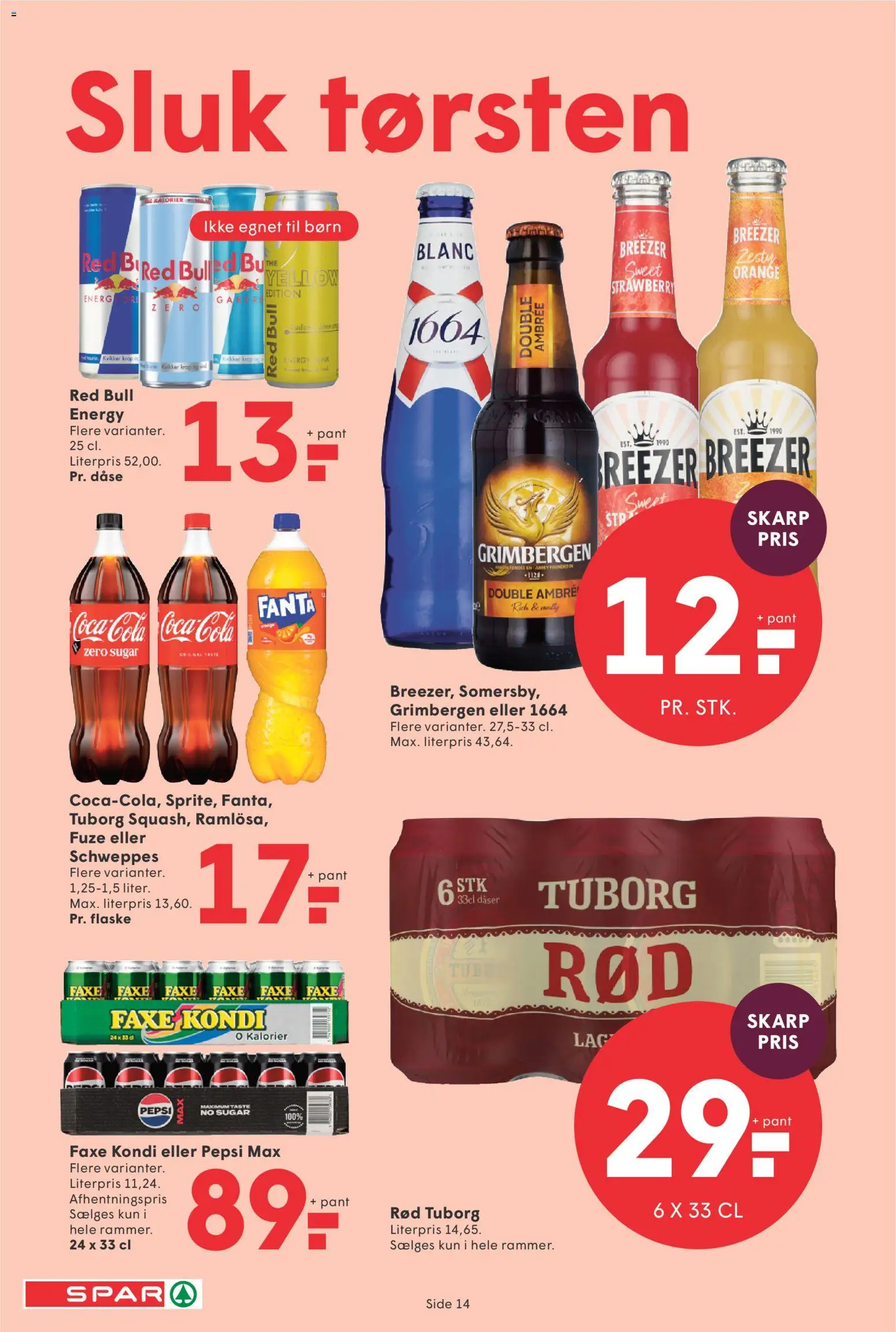 Spar tilbudsavis – gyldig fra 04/09/2026 | Side: 15 | Produkter: Coca Cola, Faxe Kondi, Cola, Pepsi Max