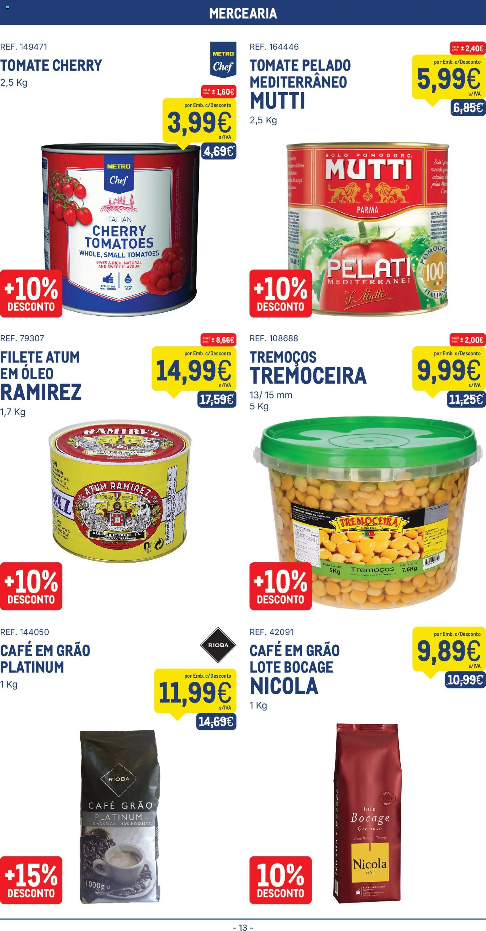 Makro folheto │ válido de 16.06.2026 | Página: 13 | Produtos: Atum, Óleo, Café, Tomate