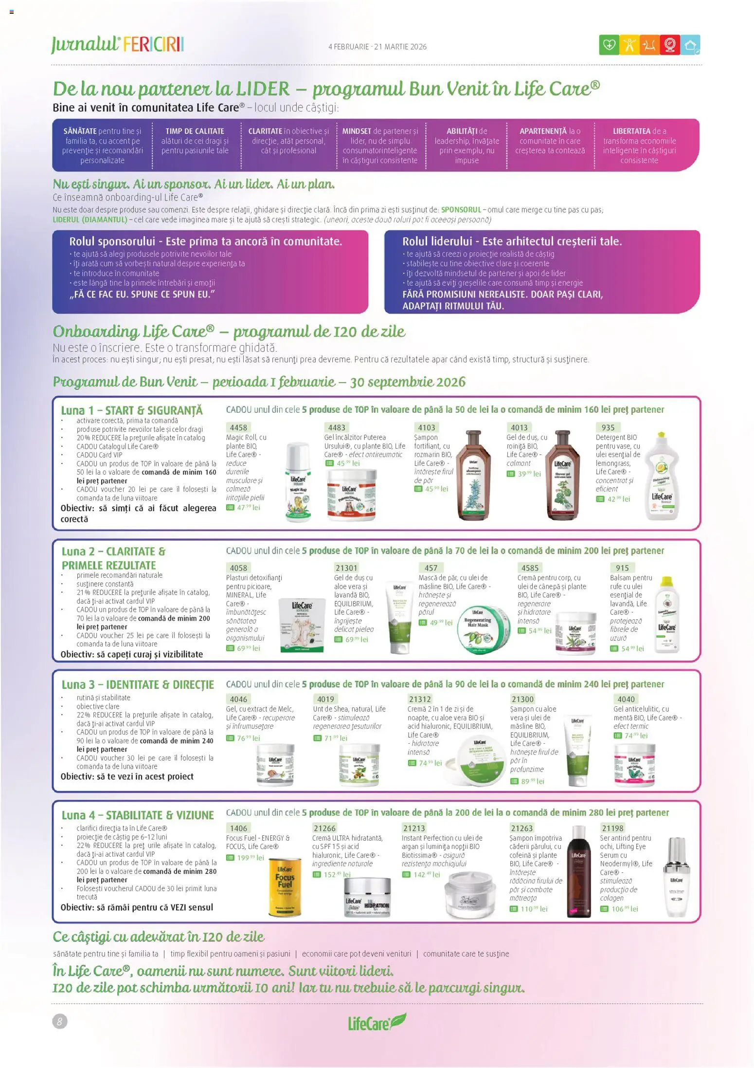 Noul catalog Life Care – valabil de la 04.02.2026 | Pagină: 8 | Produse: Aloe vera, Duș, Cremă, Gel de duș